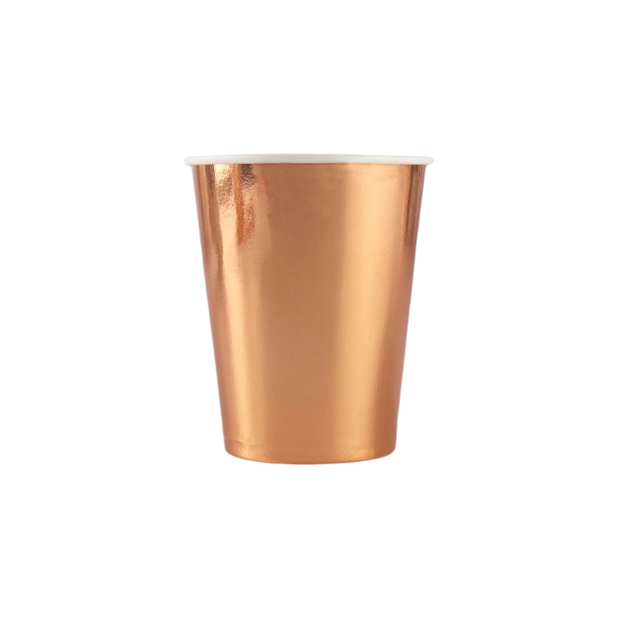 Disposable Party Paper Cups Rose Gold 250ml 10pack