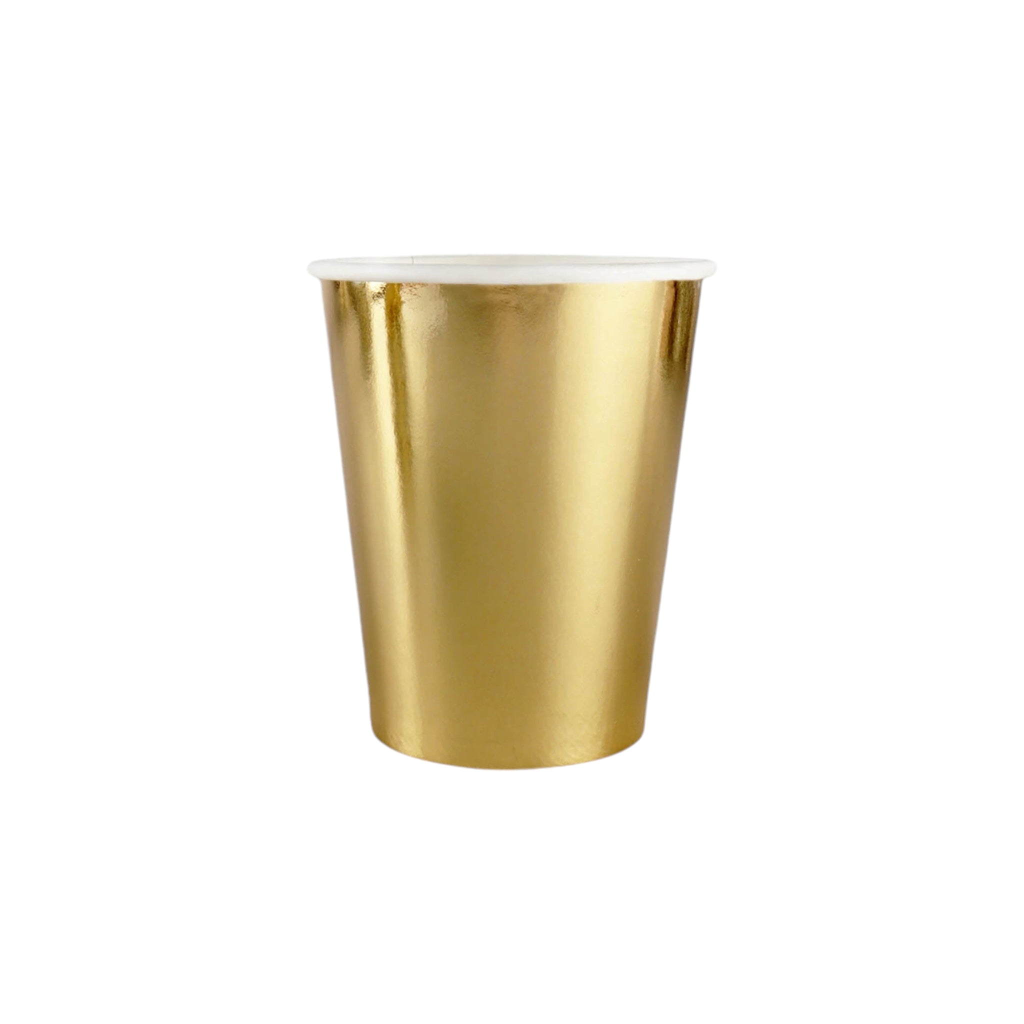 Disposable Party Paper Cups Gold 250ml 10pack