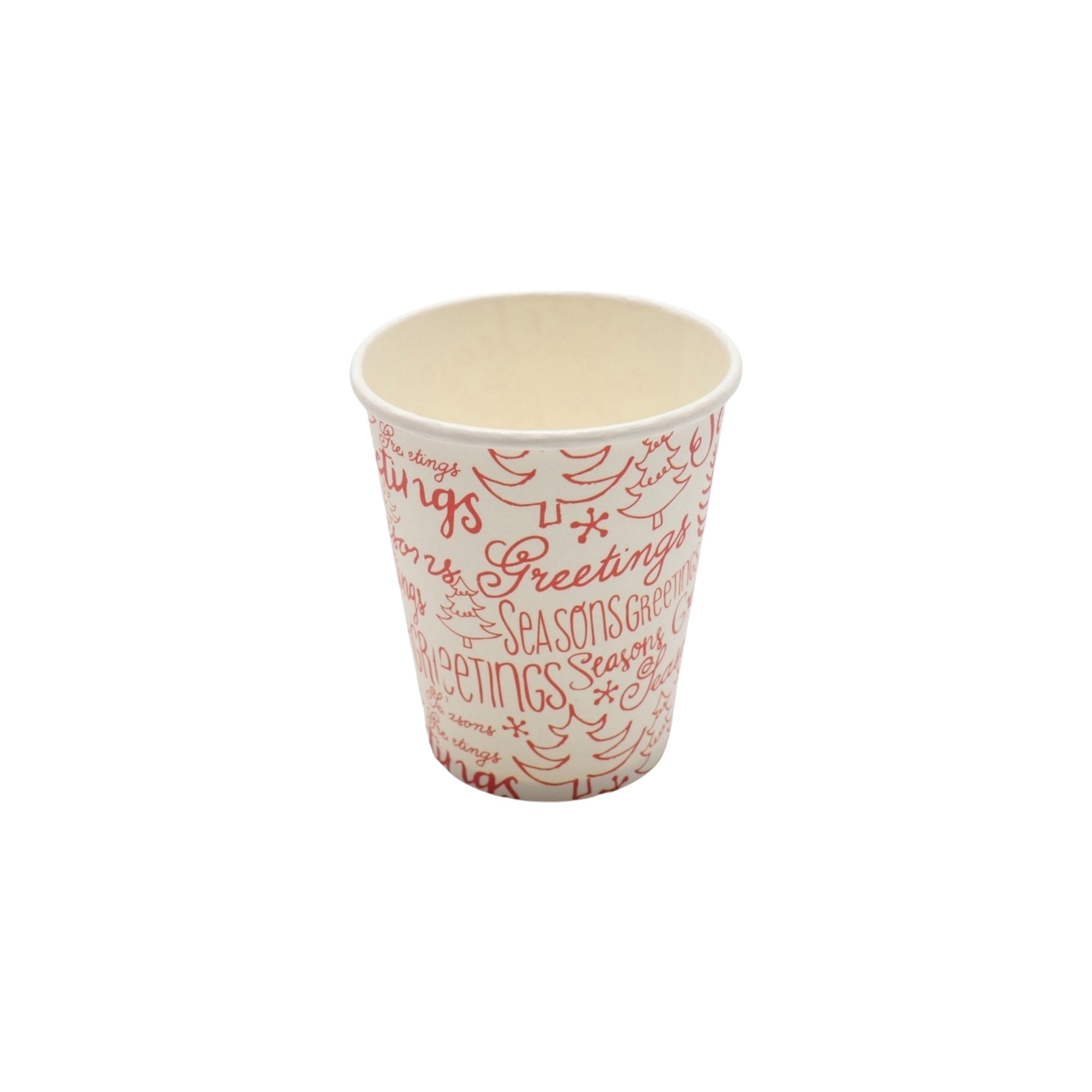 Disposable Party Paper Cups 250ml Festive Text Print 10pack