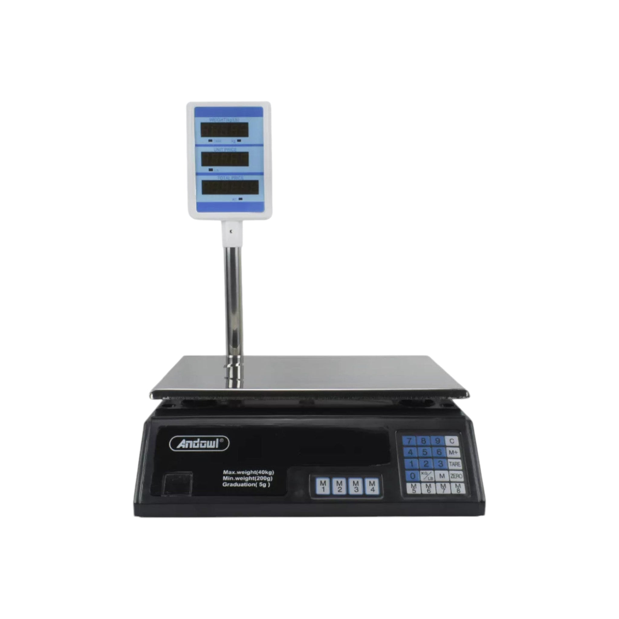 Digital Floor Scale 40kg with Pole - Non Printing