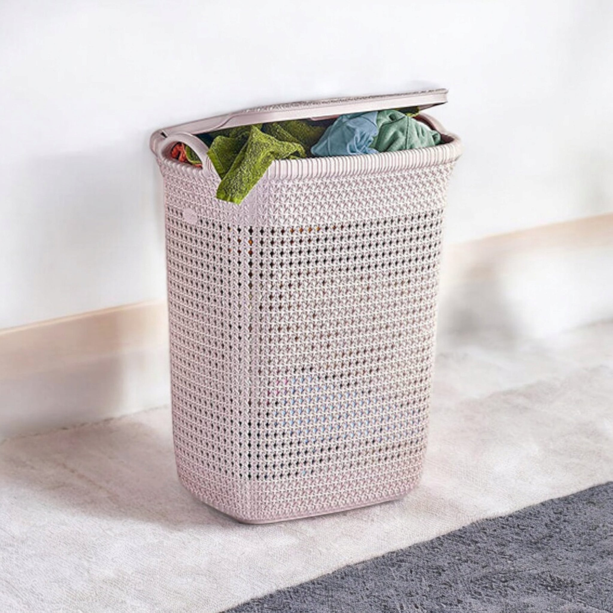 Titiz Laundry Basket Knit Pattern 65L TM-8003