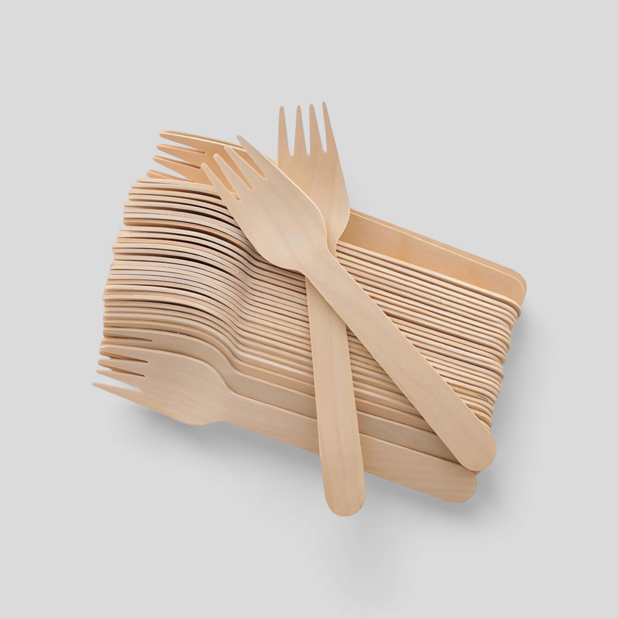 Disposable Bio Wooden Forks 16cm 100pack