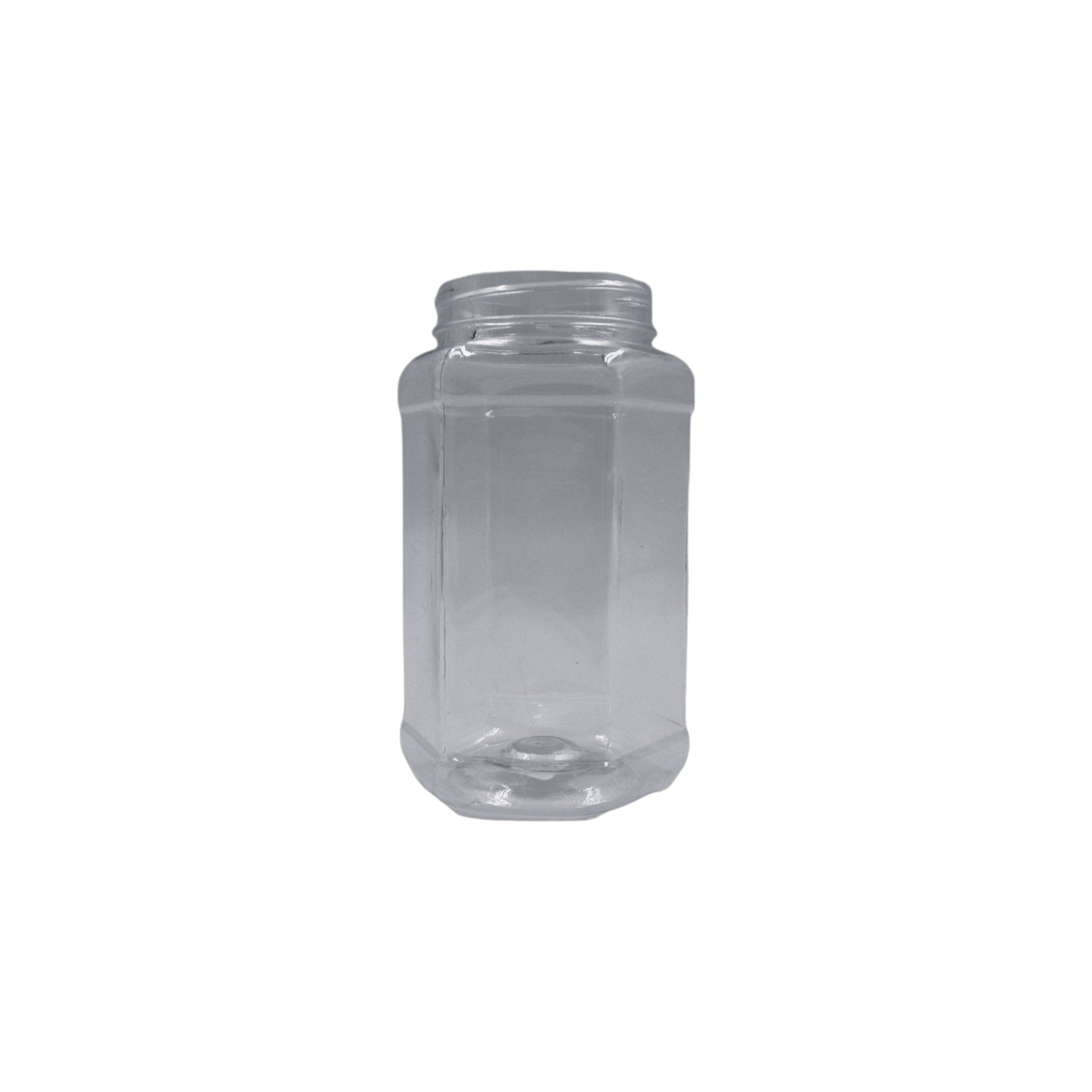 500ml PET Plastic Storage Jar Hexagon