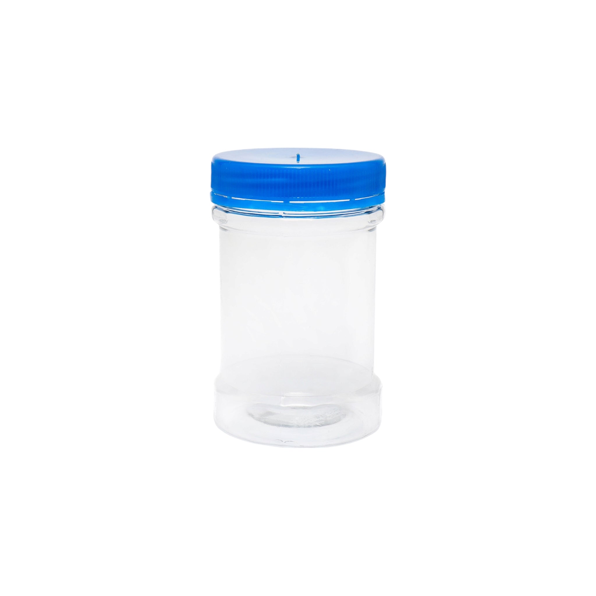 375ml PET Plastic Storage Jar Round with Blue Lid