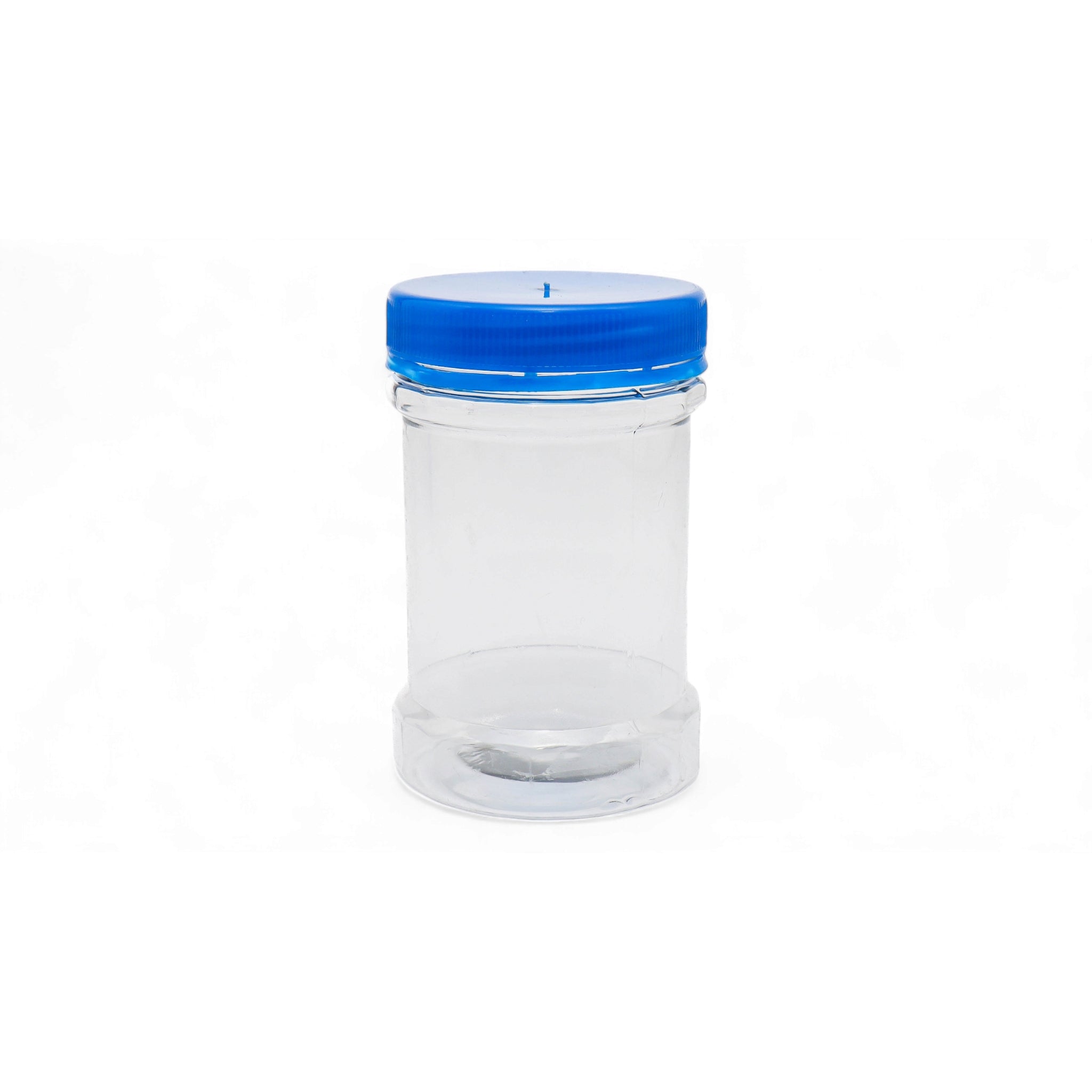 375ml PET Plastic Storage Jar Round with Blue Lid