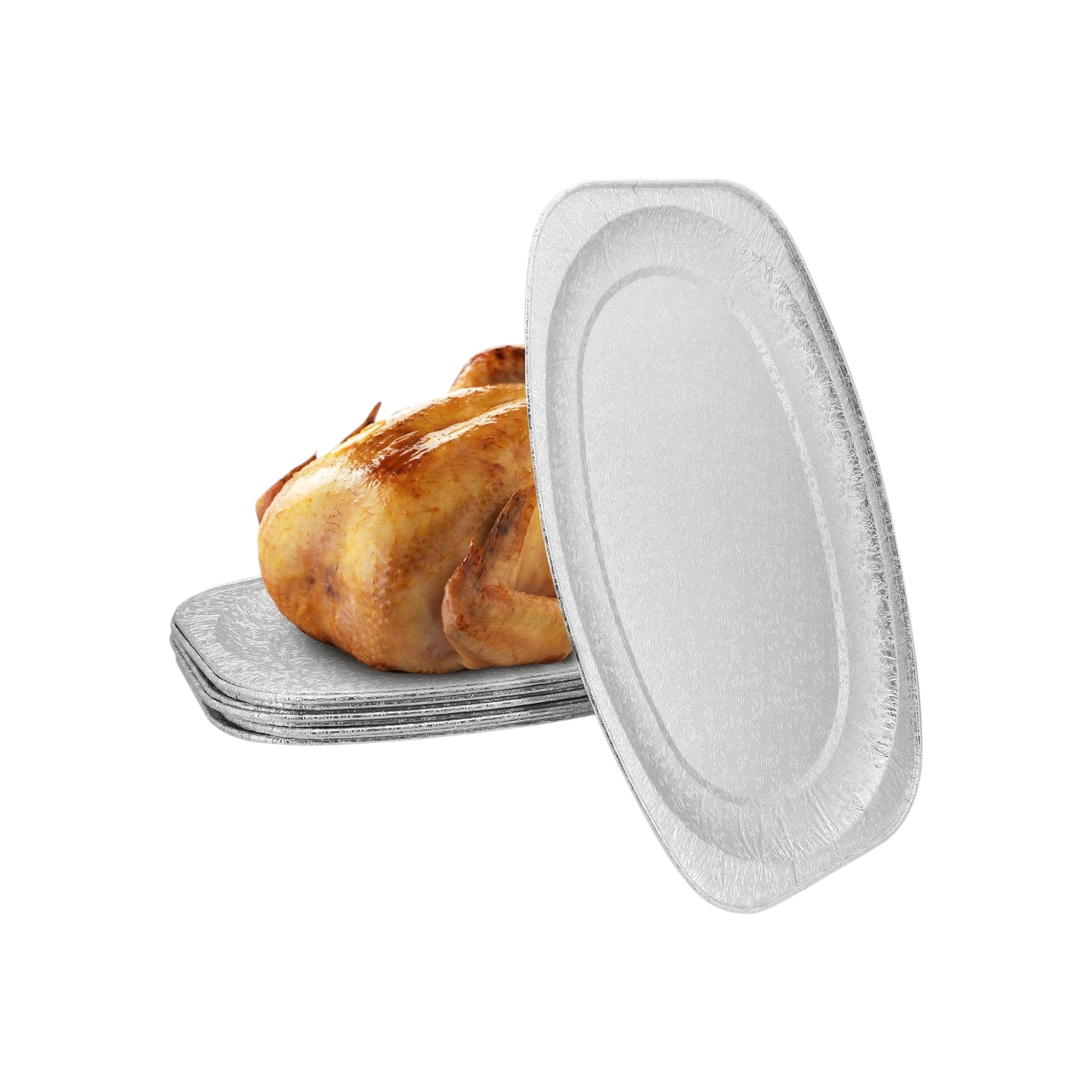 Aluminium Oval Catering Serving Tray with Dome 385x260x21mm