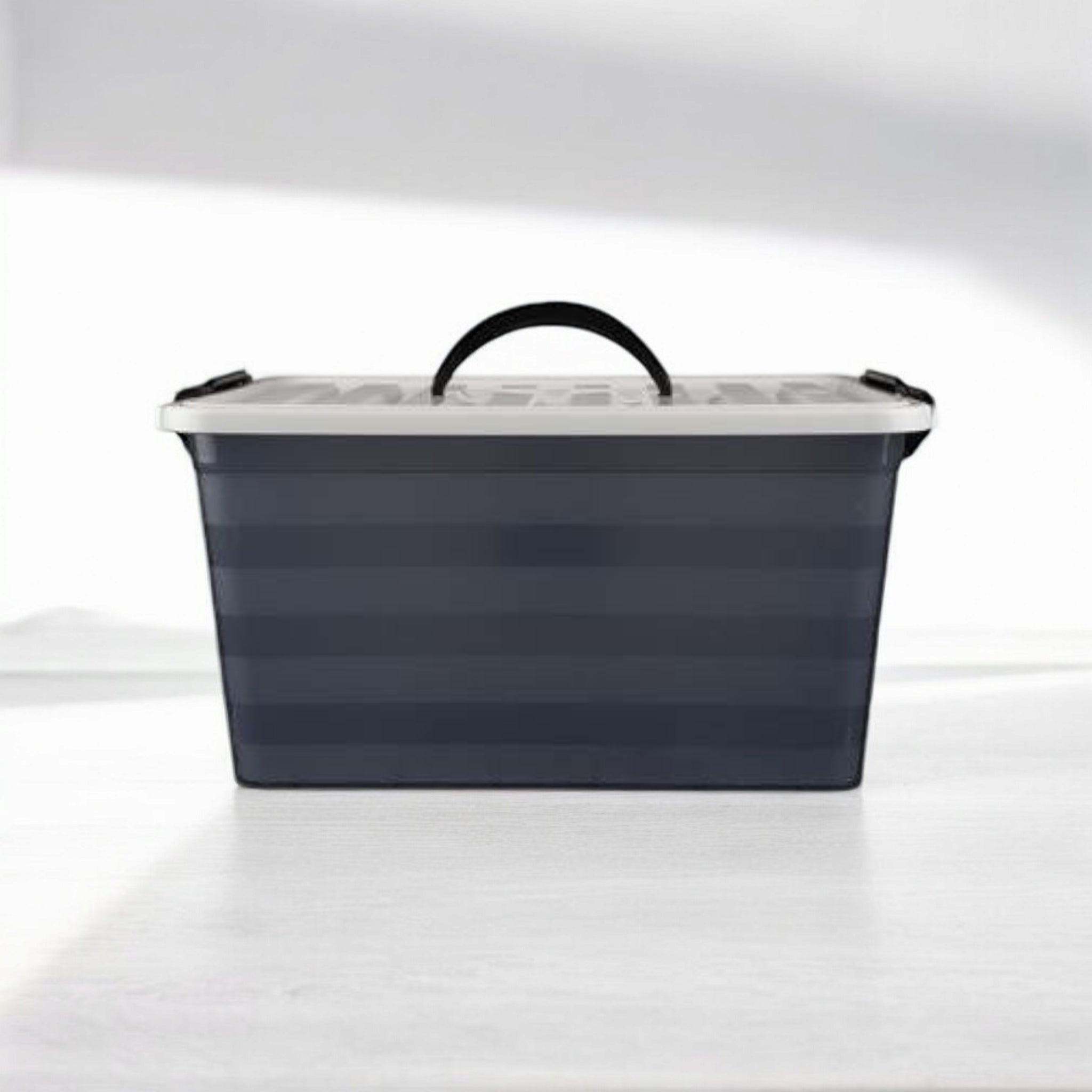 16L Storage Container Grey with Carry Handle