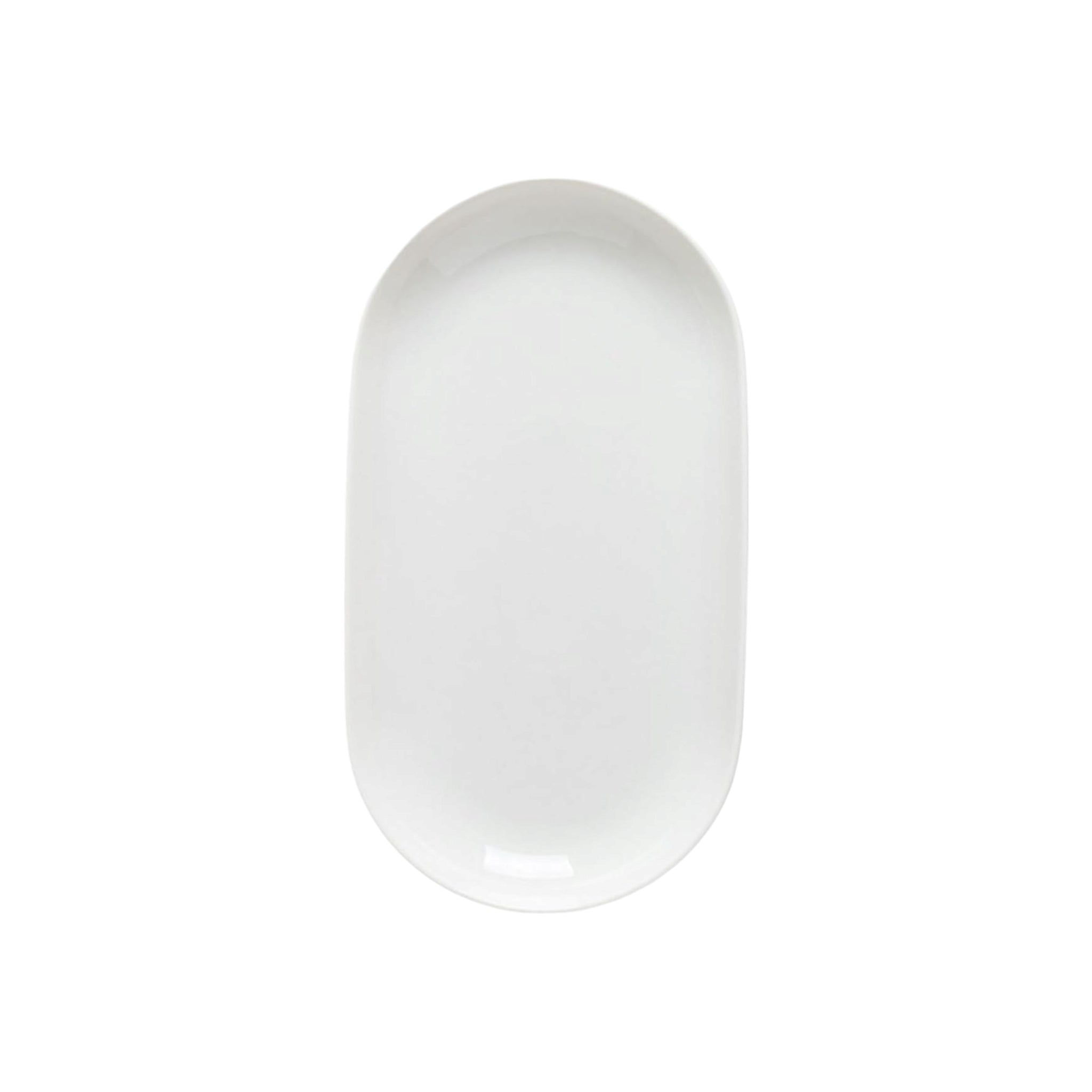 Ceramic White Serving Plate Oval 13inch 33.5x19x3.3cm