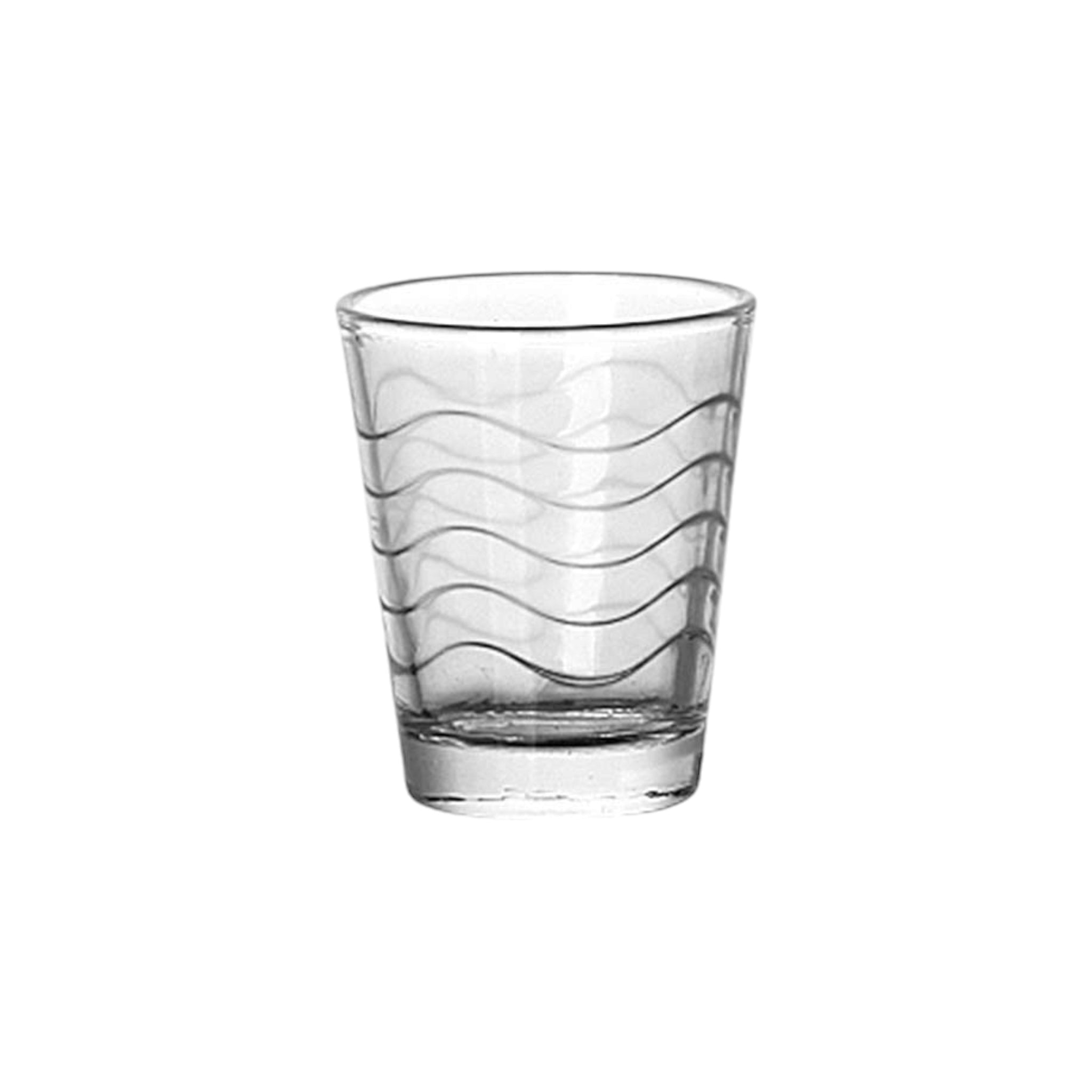 Wave Water Glass Tumbler 6pcs Set 6.5x10cm