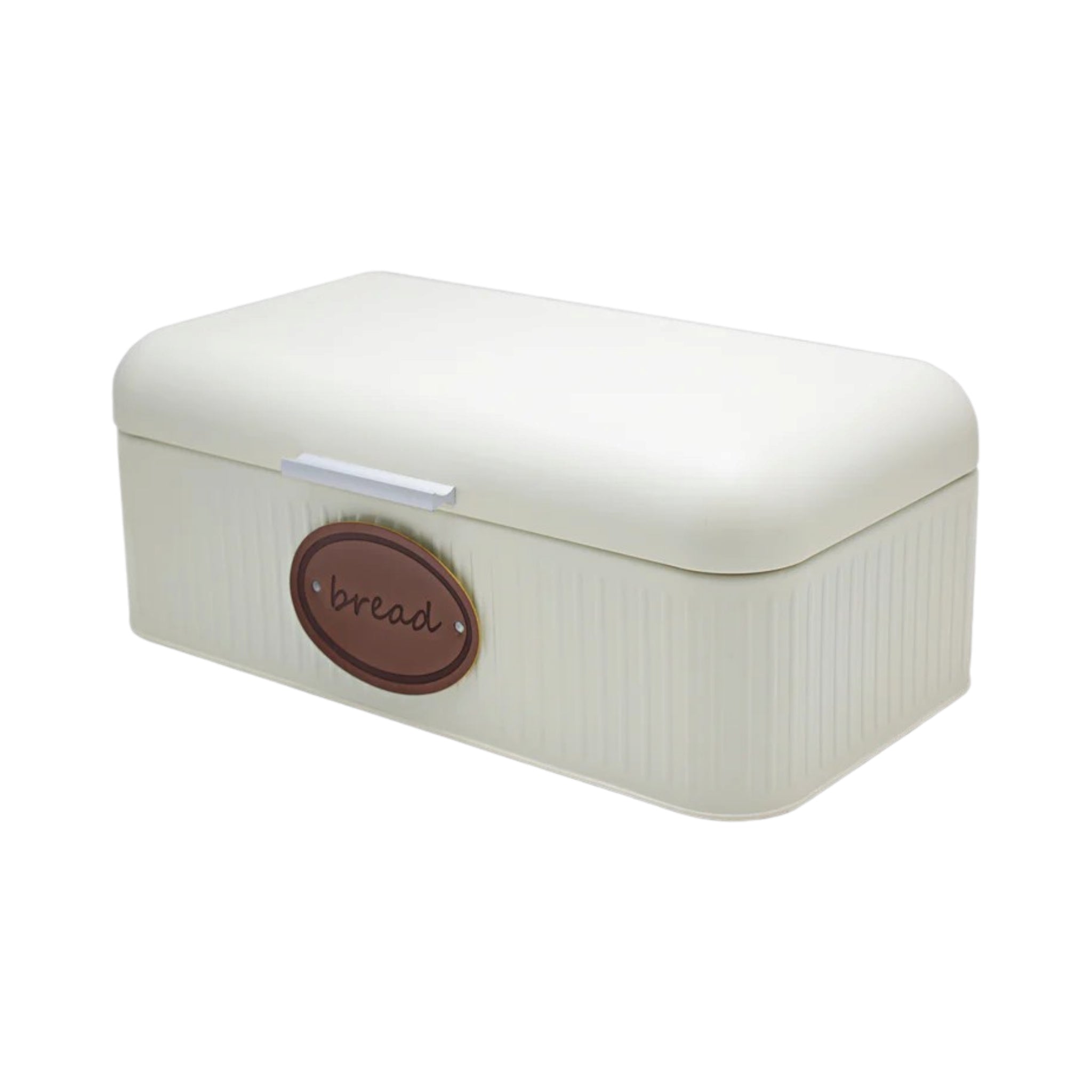 Aqua Bread Bin Cream with Leather Name Strap 26572