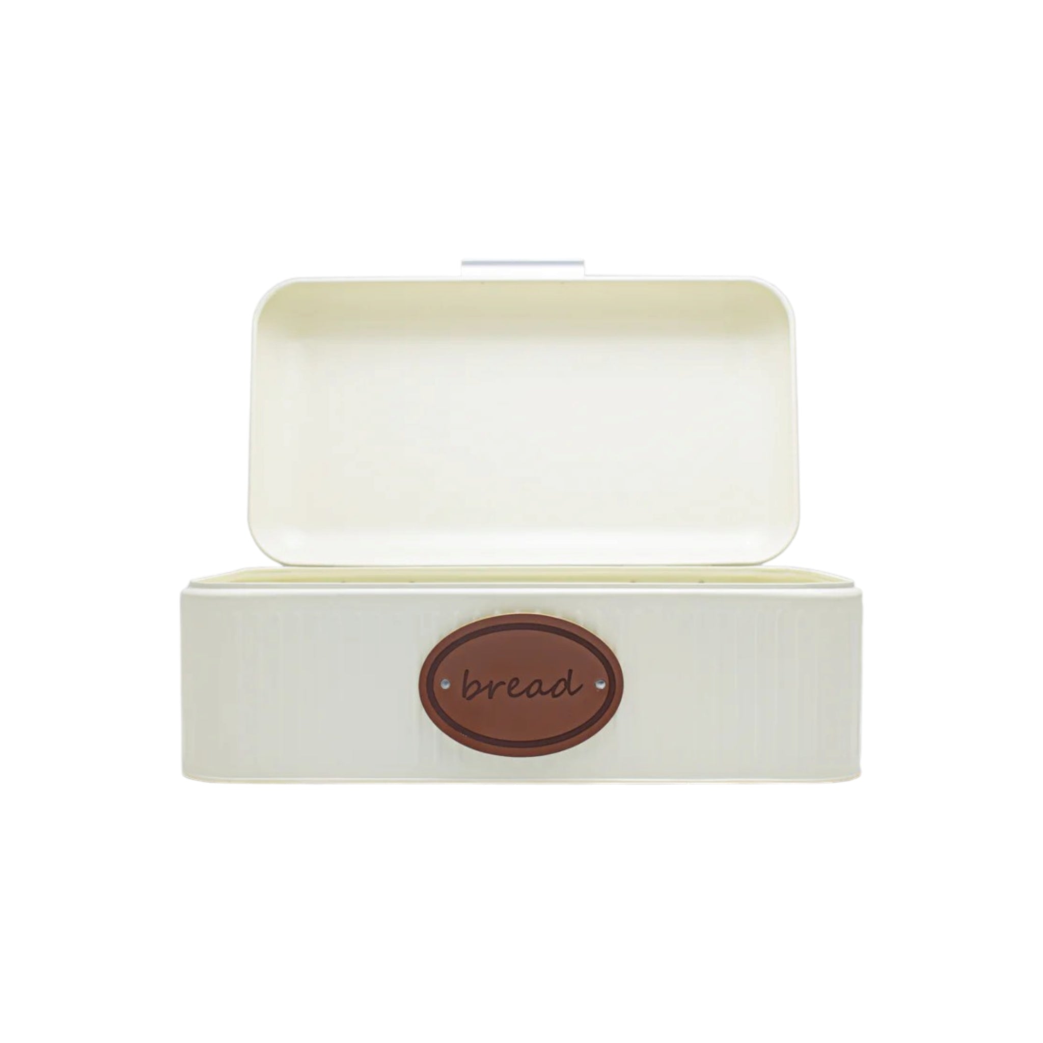 Aqua Bread Bin Cream with Leather Name Strap 26572