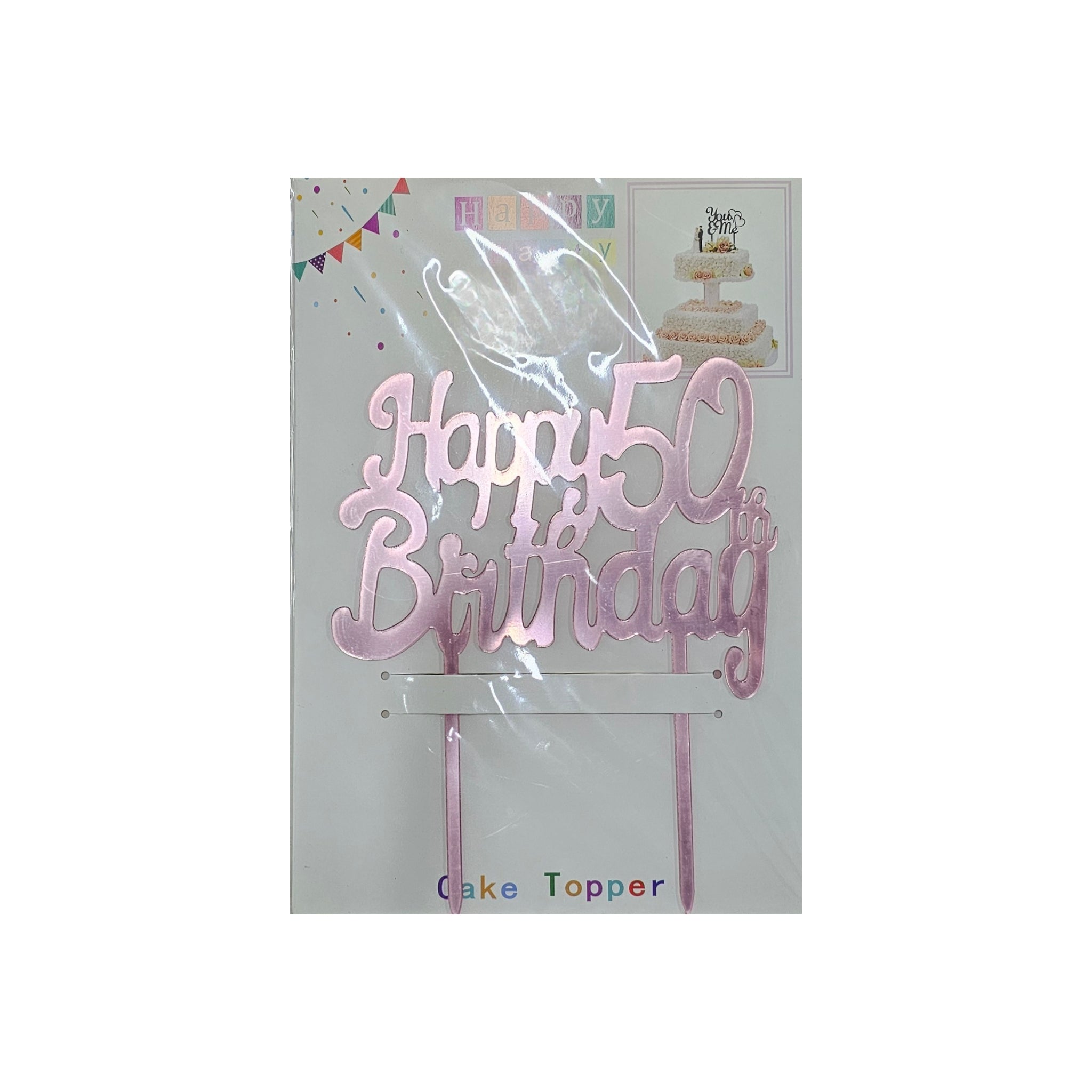 Acrylic Cake Topper Happy Number