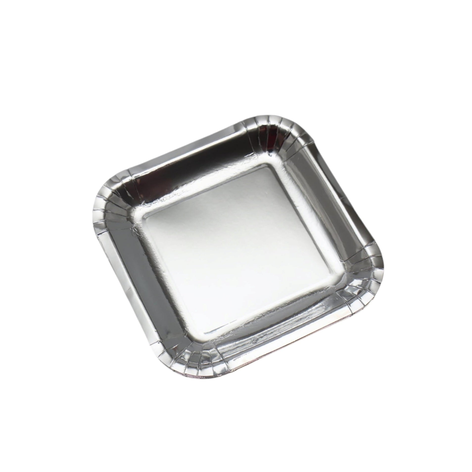 Party Paper Plates Square 9Inch 23cm 10pcs Silver