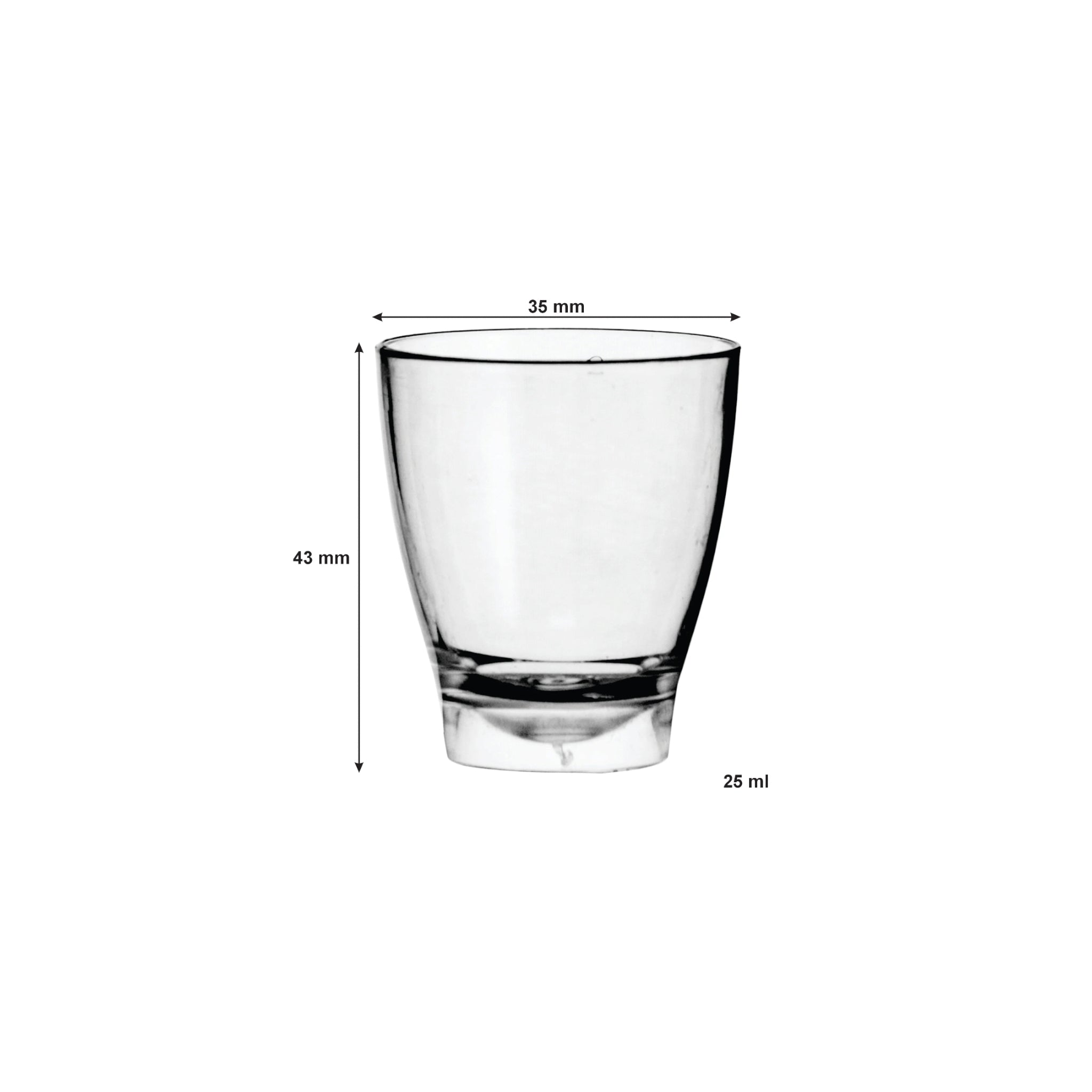 Bar Butler Plastic Shot Glass 25ml Tot Measure 21444