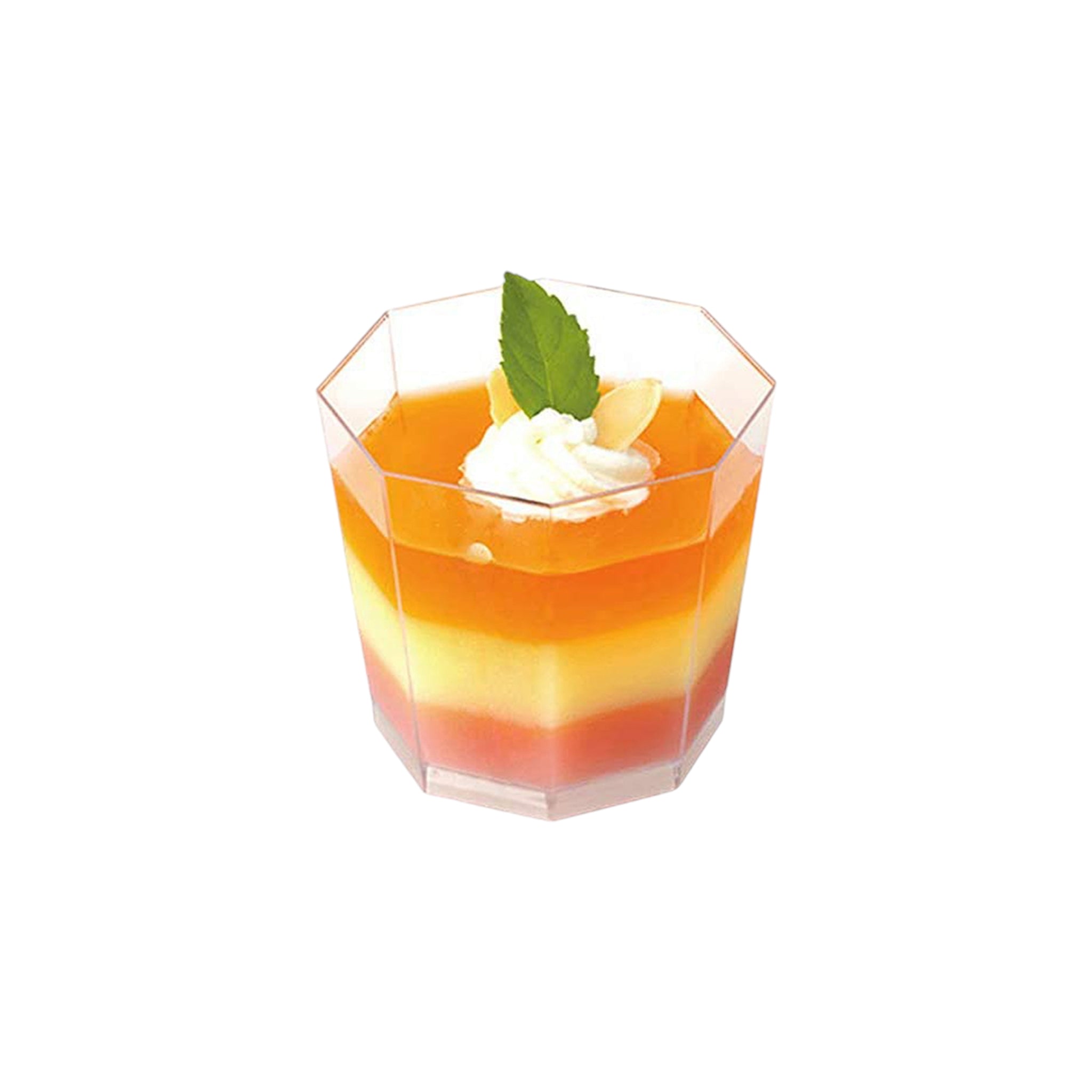 Acrylic Mini Dessert Cup 180ml with Lid 25pack