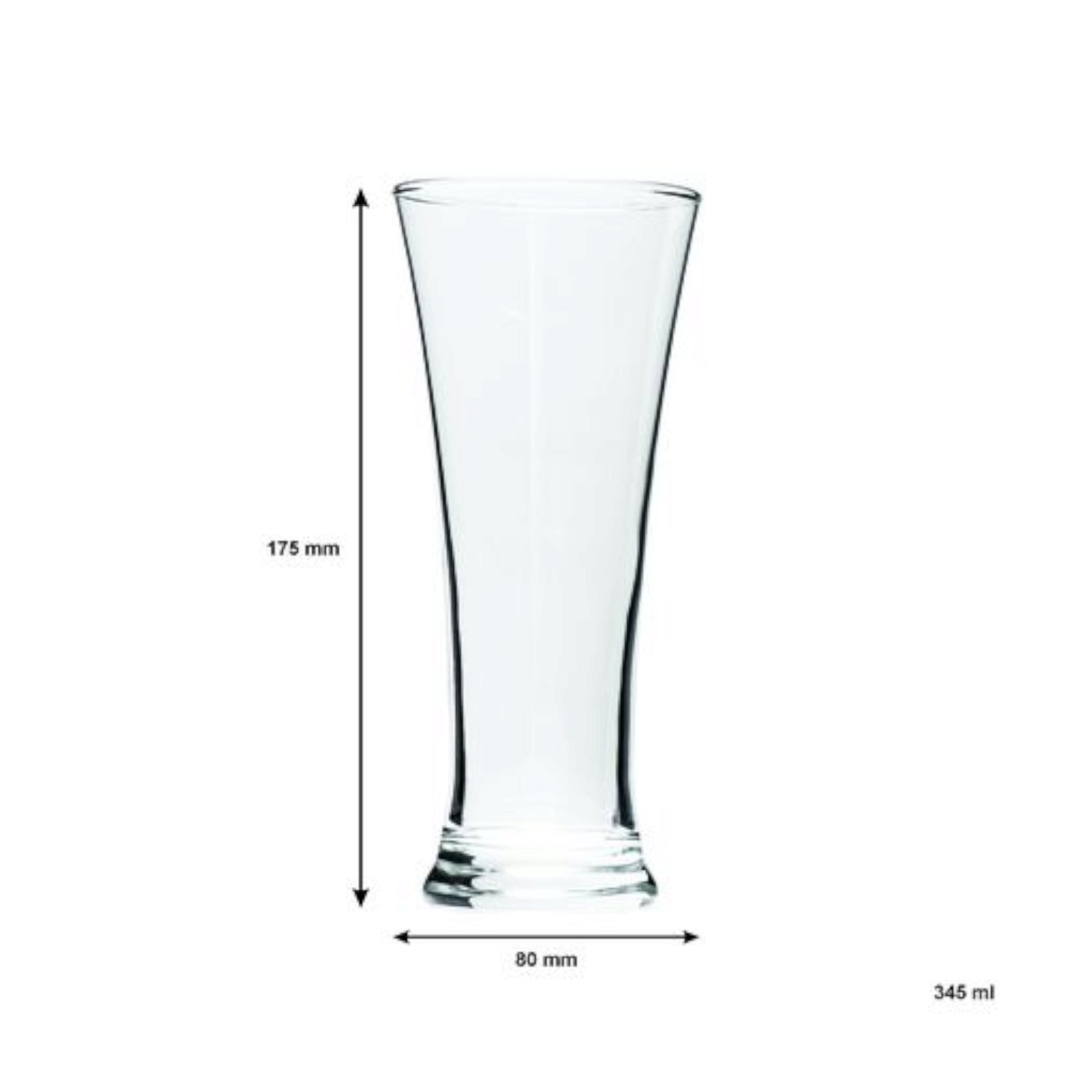 Regent Pilsner Glass Tumbler 345ml Flared 6pack 12494