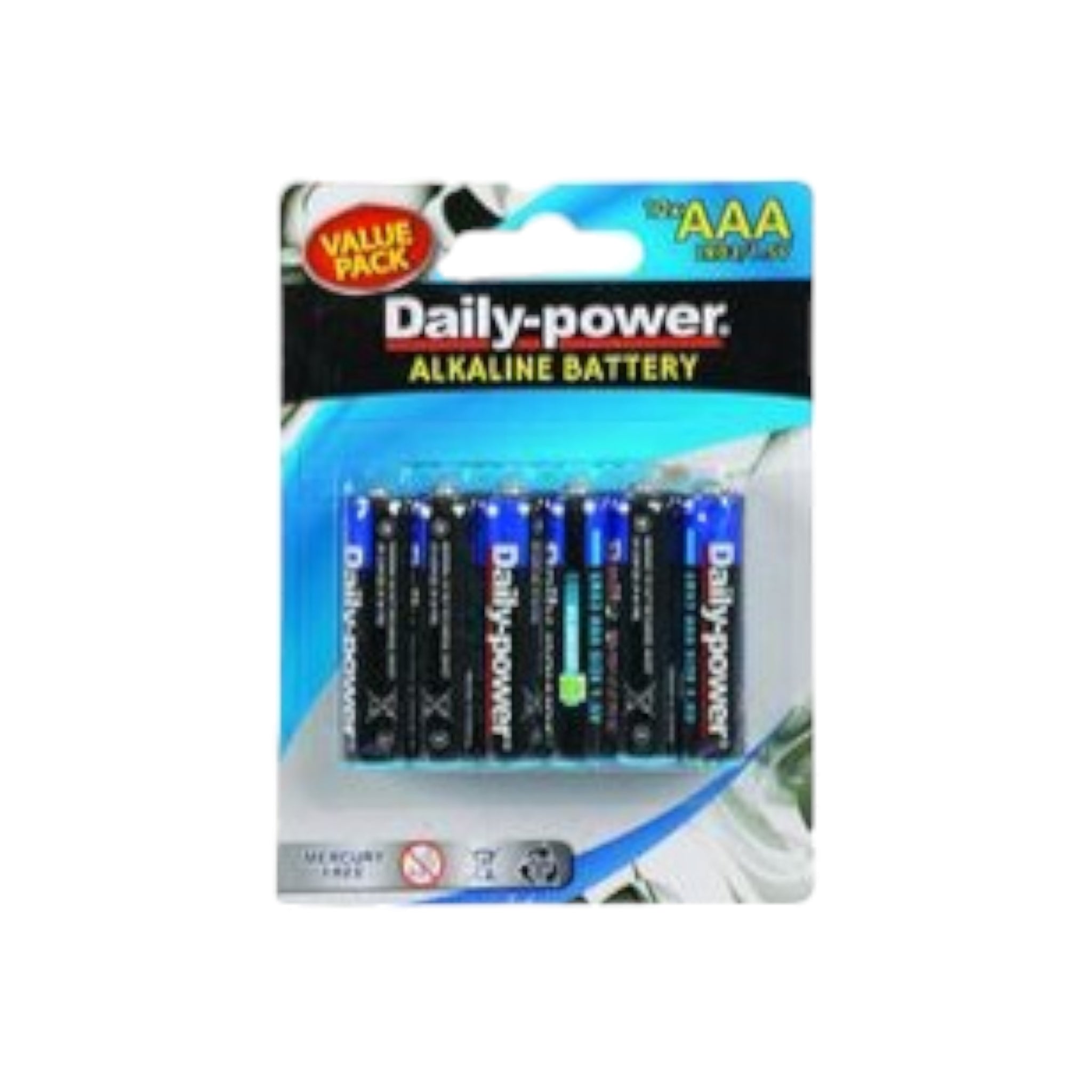 Daily Power Batteries Alkaline Size AAA 12pack