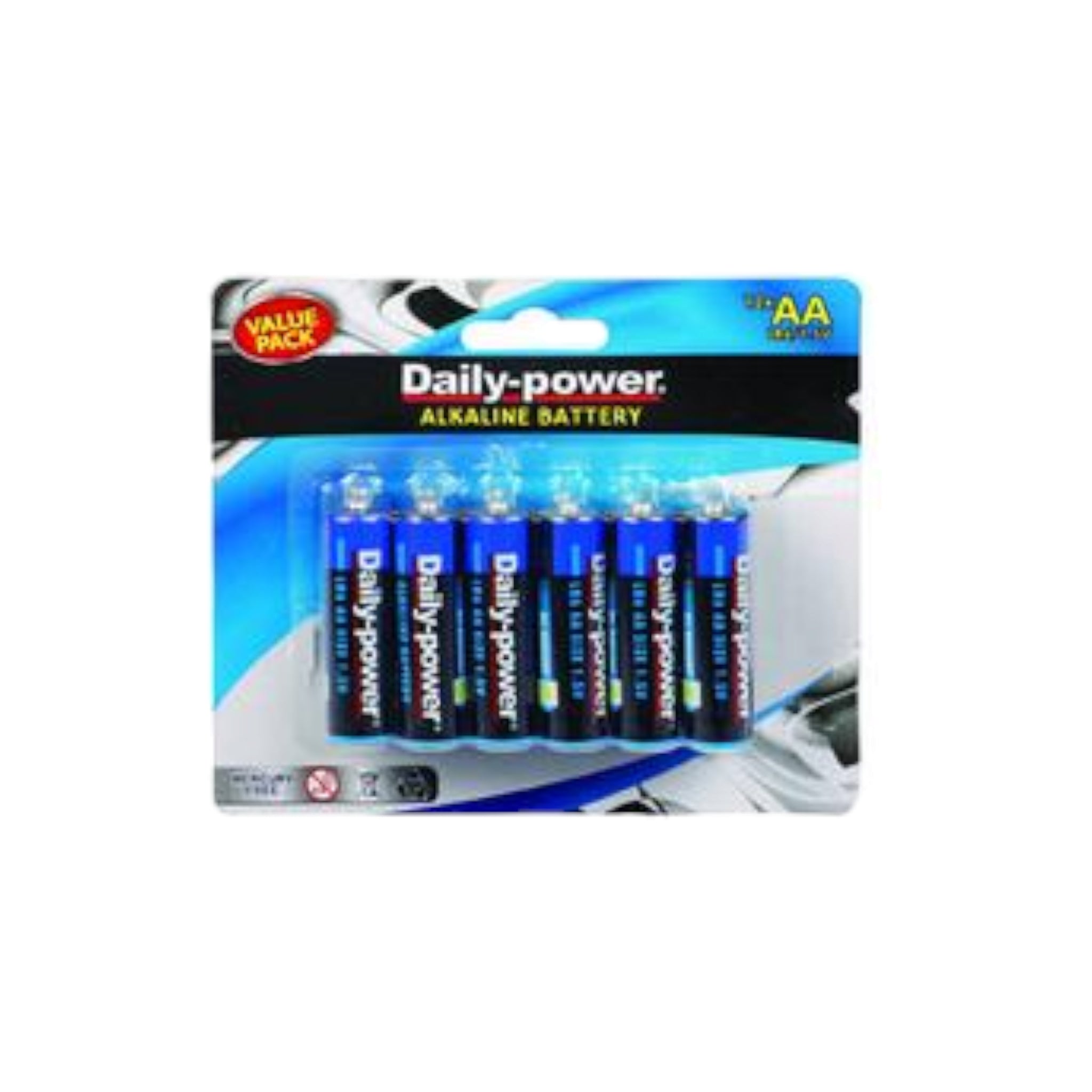 Daily Power Batteries Alkaline Size AA 12pack