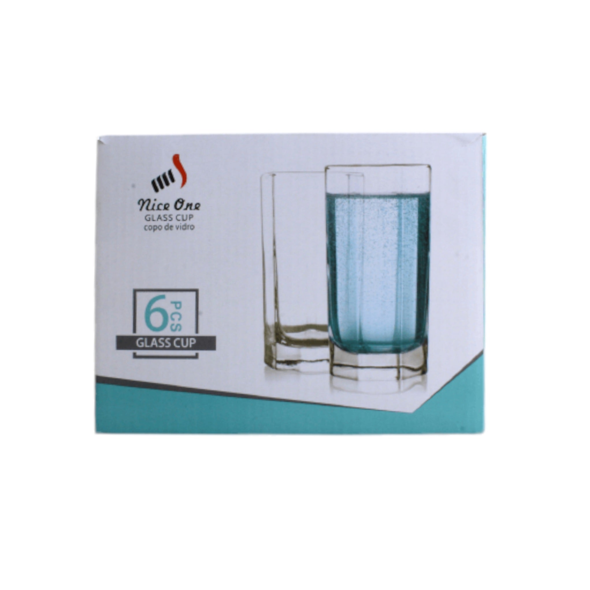 Glass Tumblers Set 6pc Fancy Kt0097