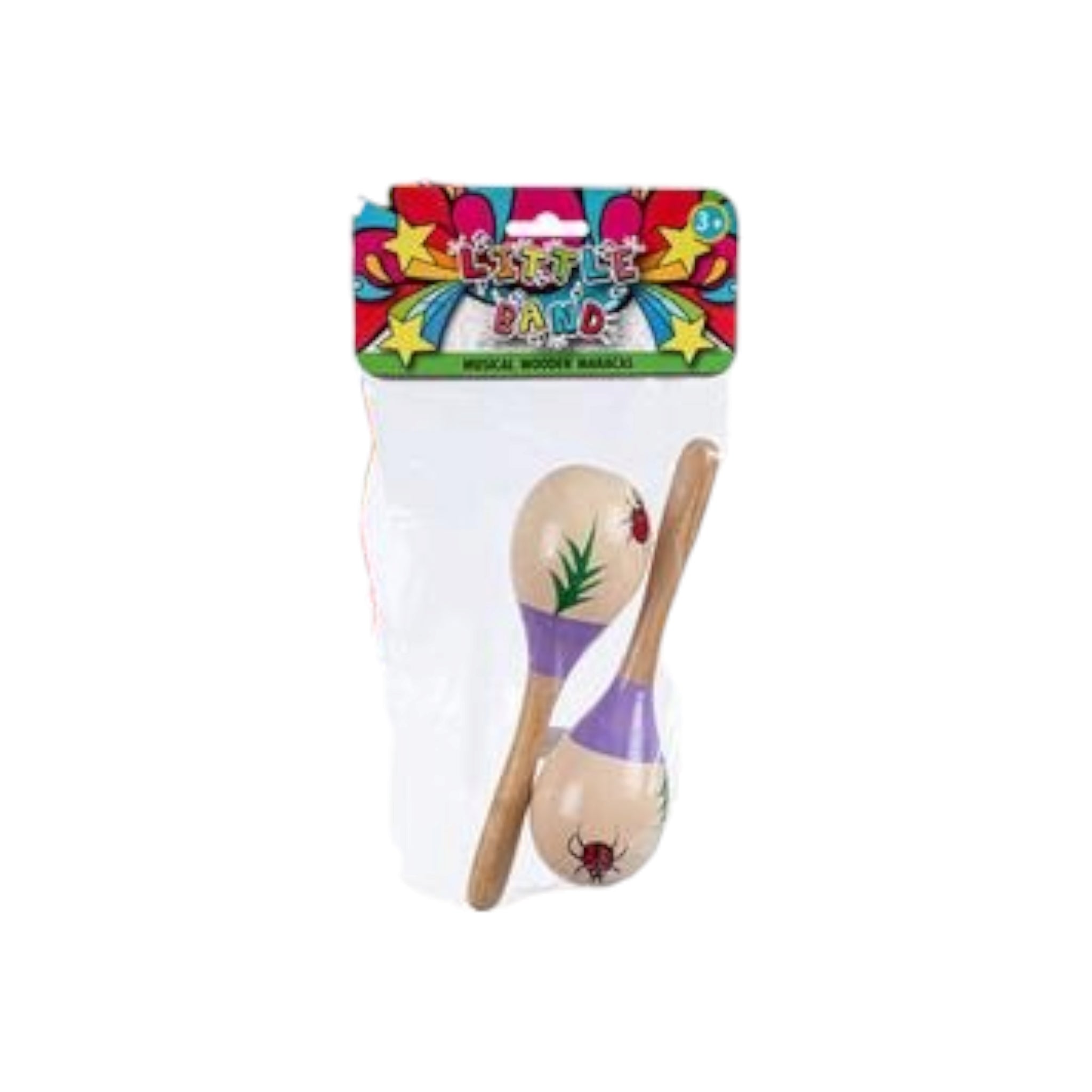 Musical Wooden Maracas 19cm 2pc Set