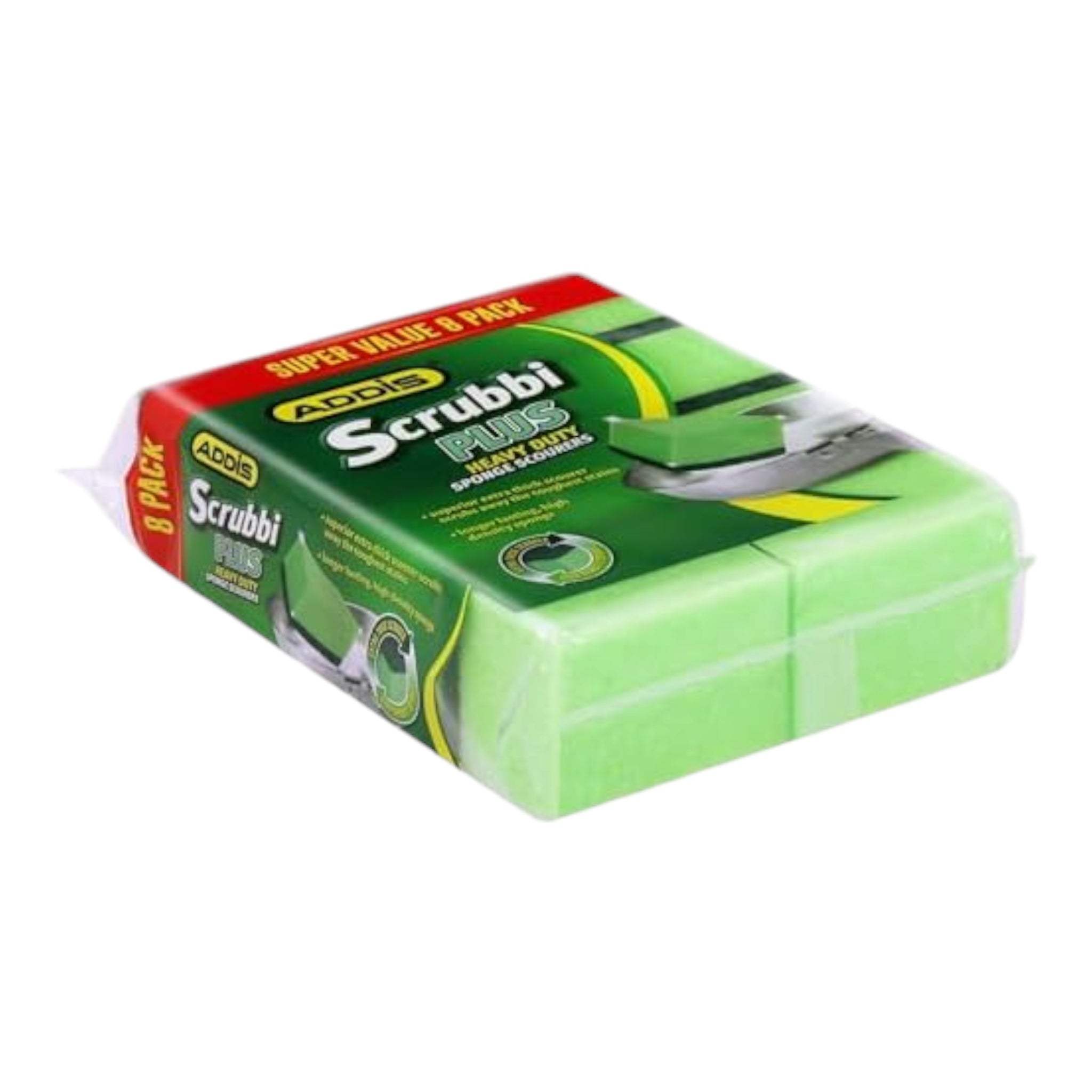 Addis Scrubbi Plus Sponge Scourers 8pack