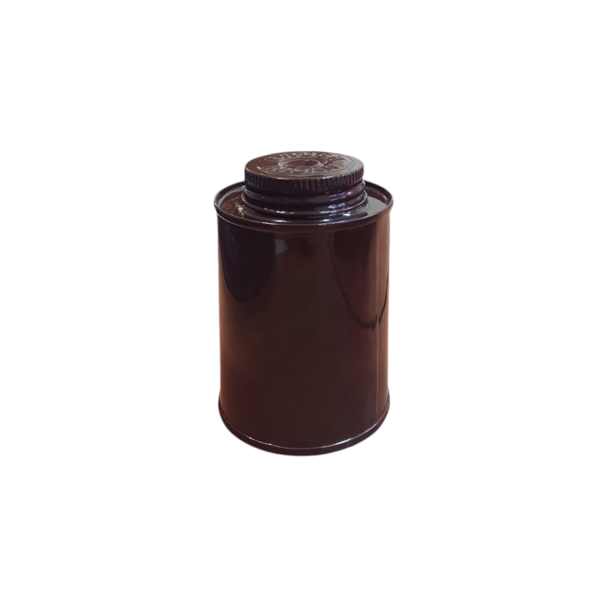 Vintage Spice Tin Canister Dark Brown 6x9.5cm