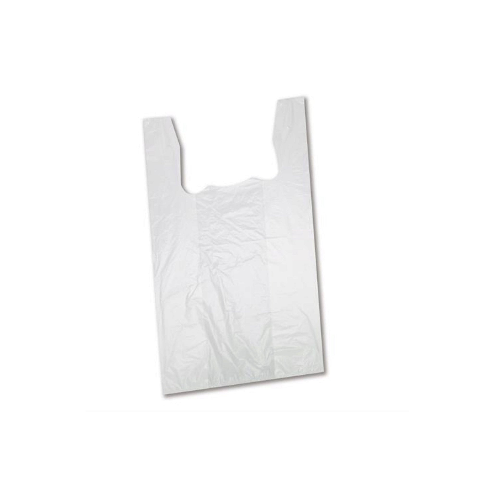 Mini Plastic Carrier Bags 13L VTC 25mic Virgin White 250pack