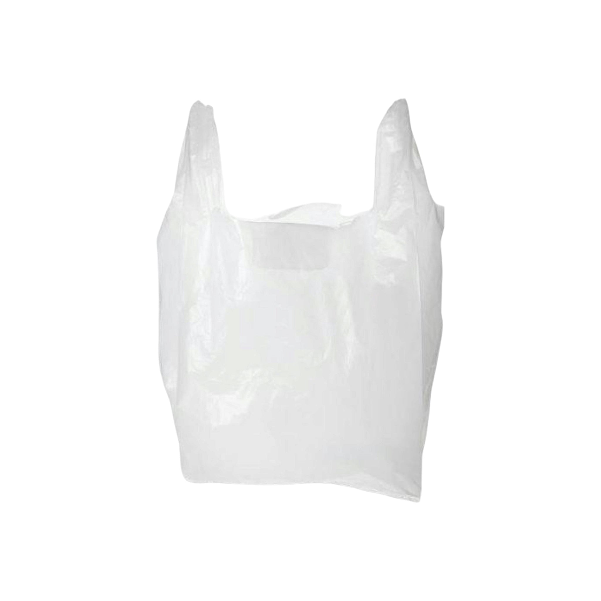 Mini Plastic Carrier Bags 13L VTC 25mic Virgin White 250pack