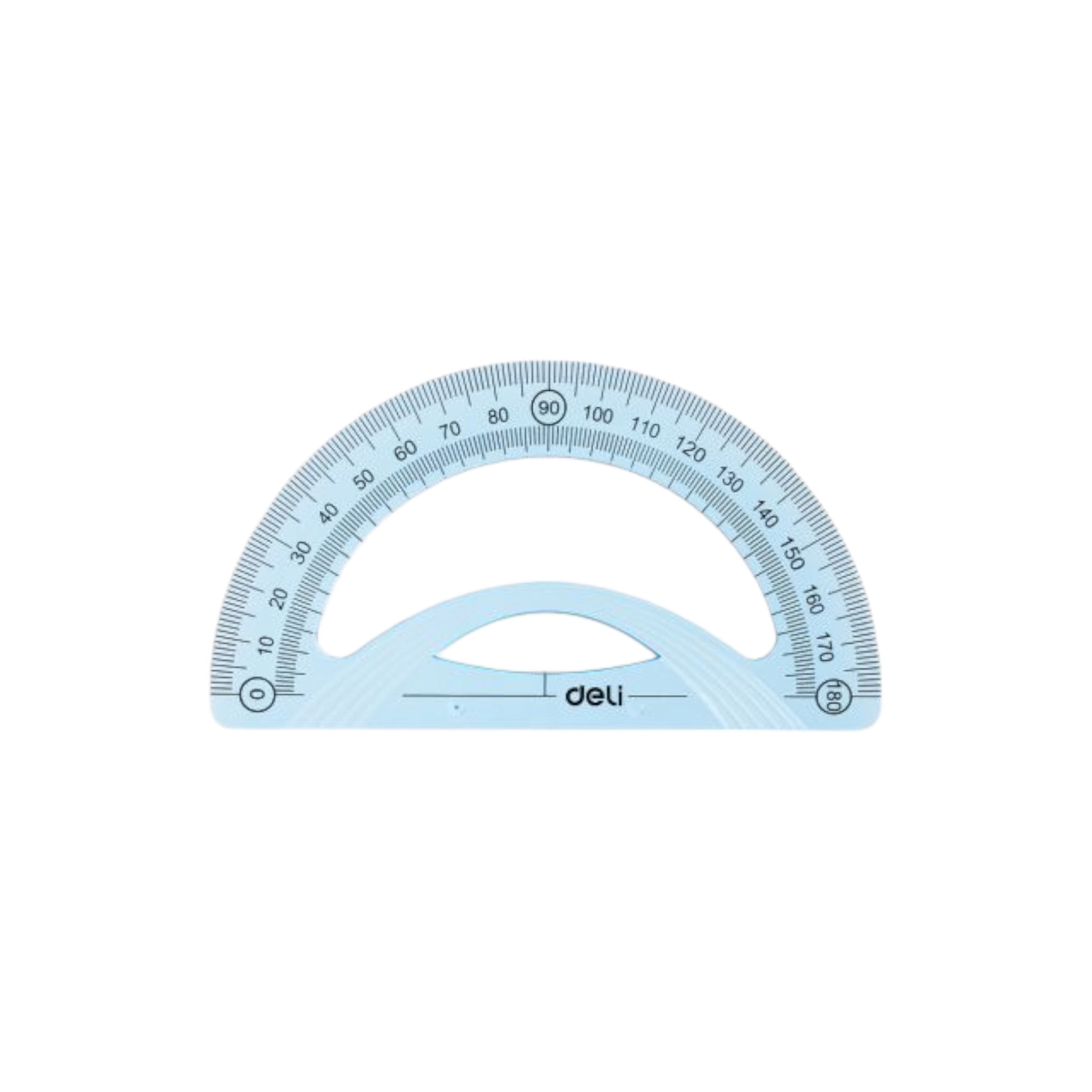 Deli Protractor 180deg 12cm Blue