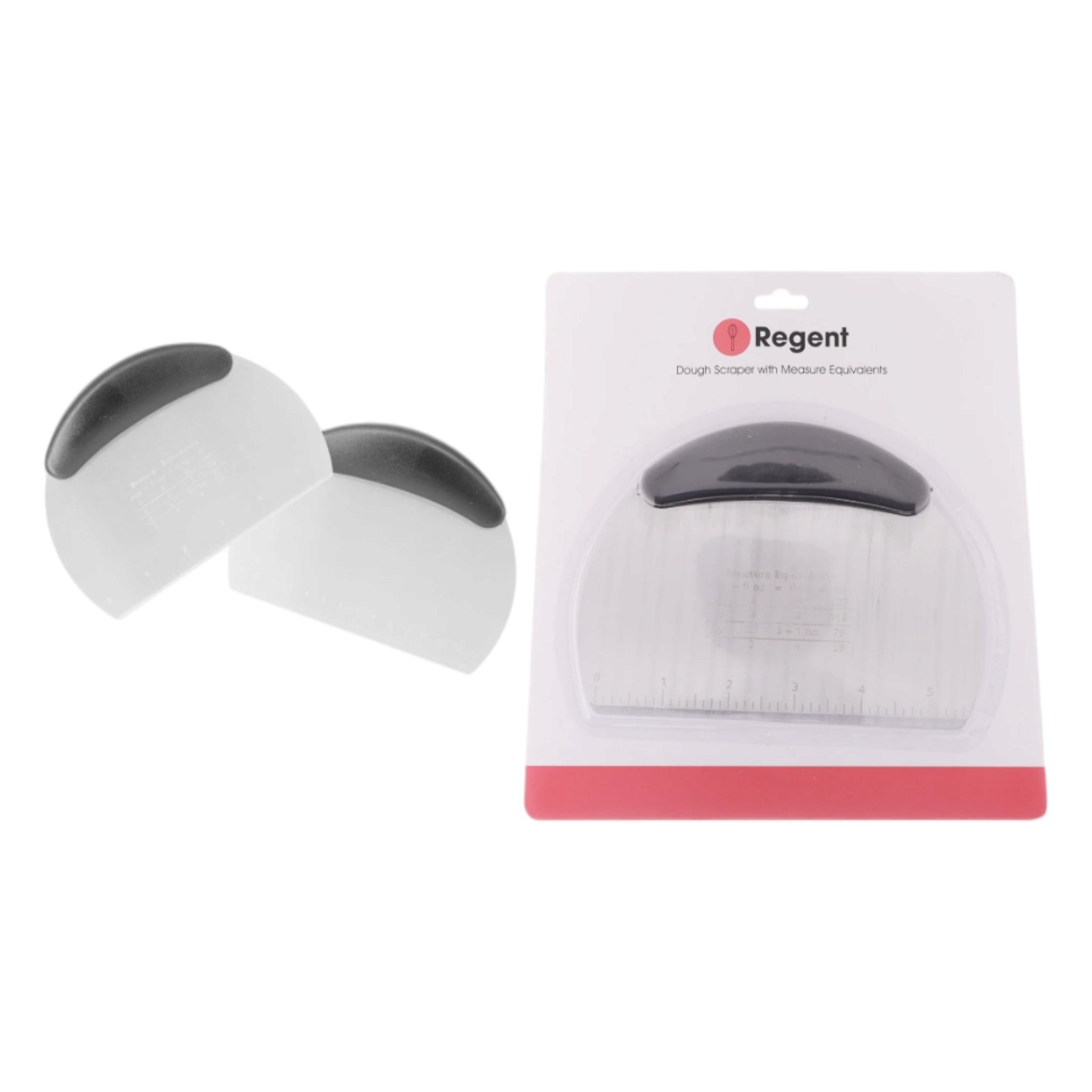 Regent Bakeware Dough Scraper with Measure Equivalent Stainless Steel