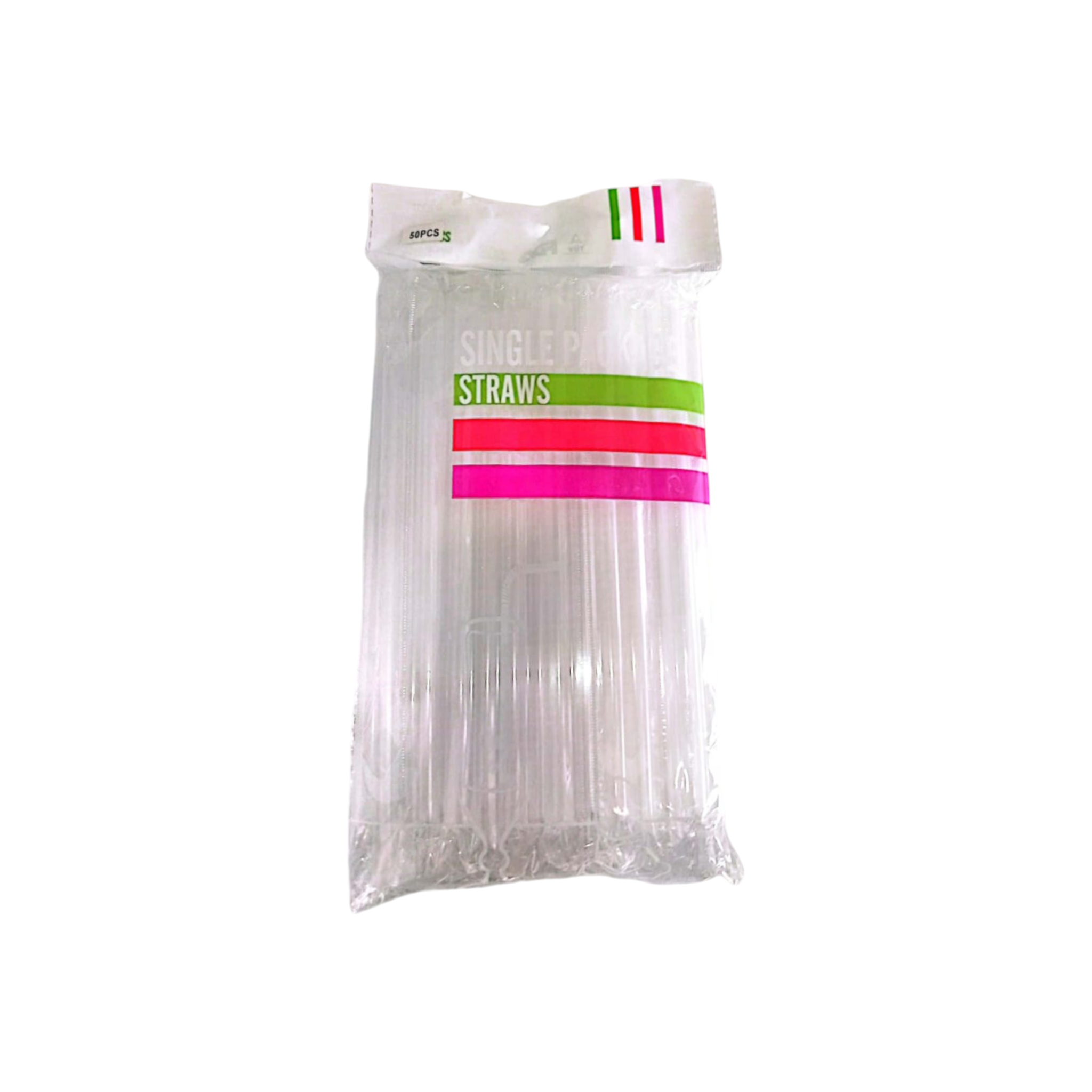 Disposable Plastic Straw Transparent 10-190mm 50pc