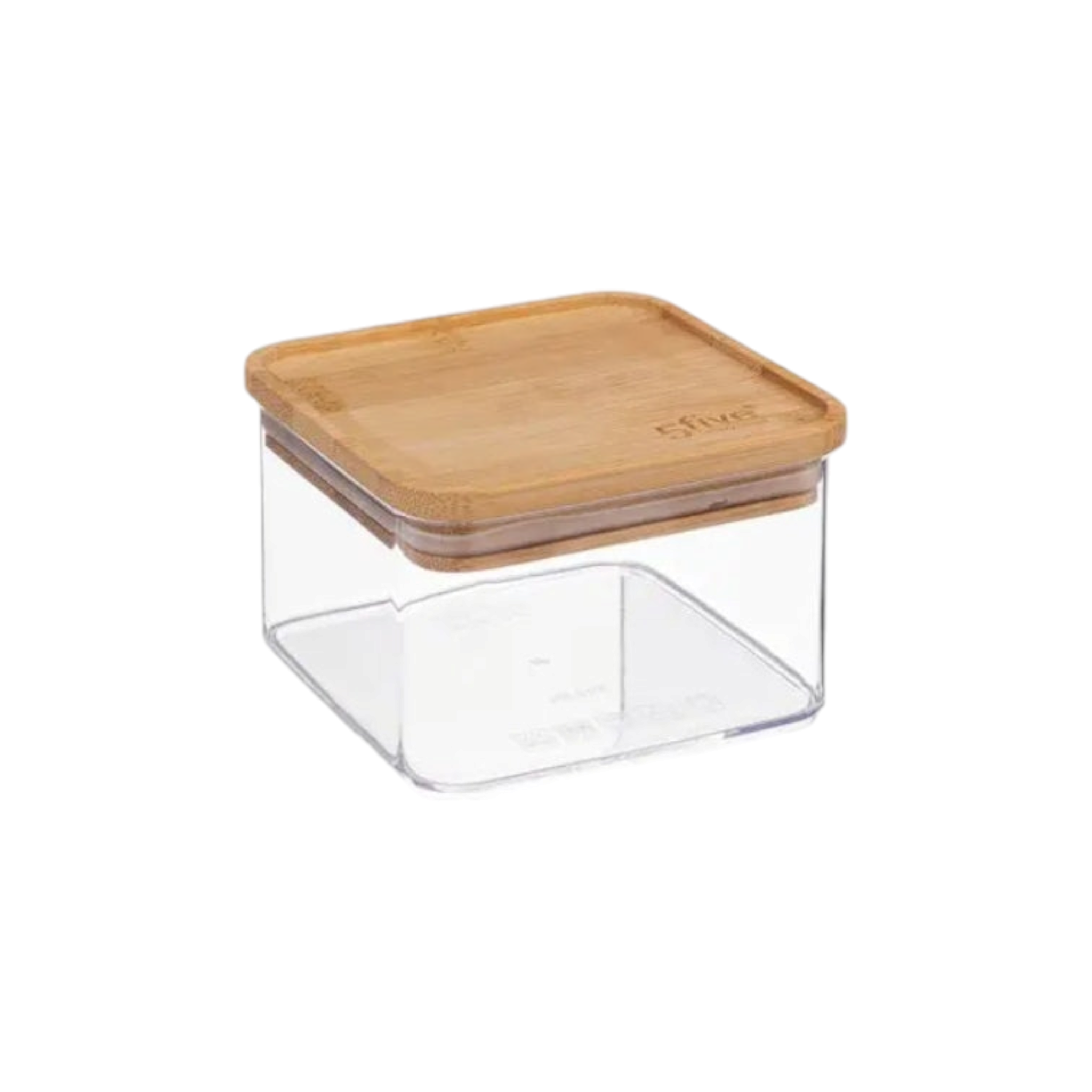 Acrylic Storage Square Bamboo Lid 500ml 60011