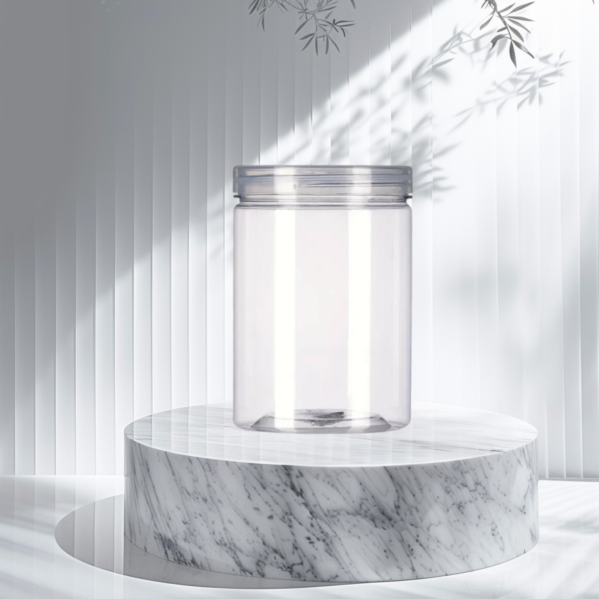 1.2L PET Plastic Jar Container with Lid Crystal Clear