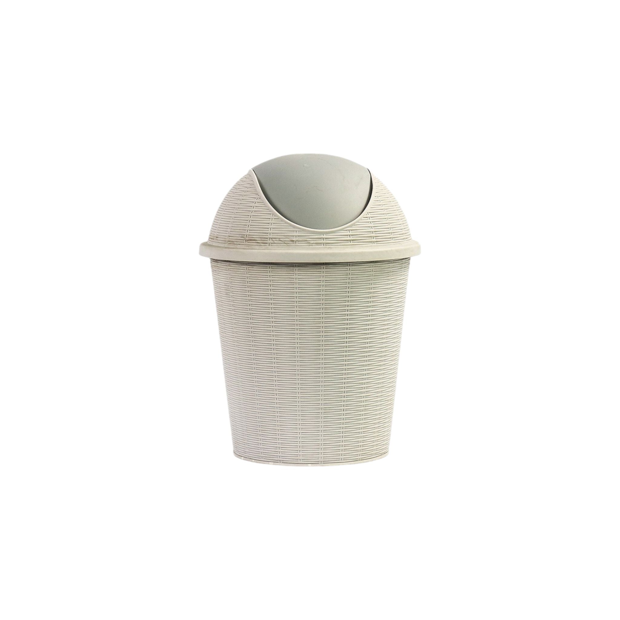 Round Wastepaper Dustbin with Swing Top Lid