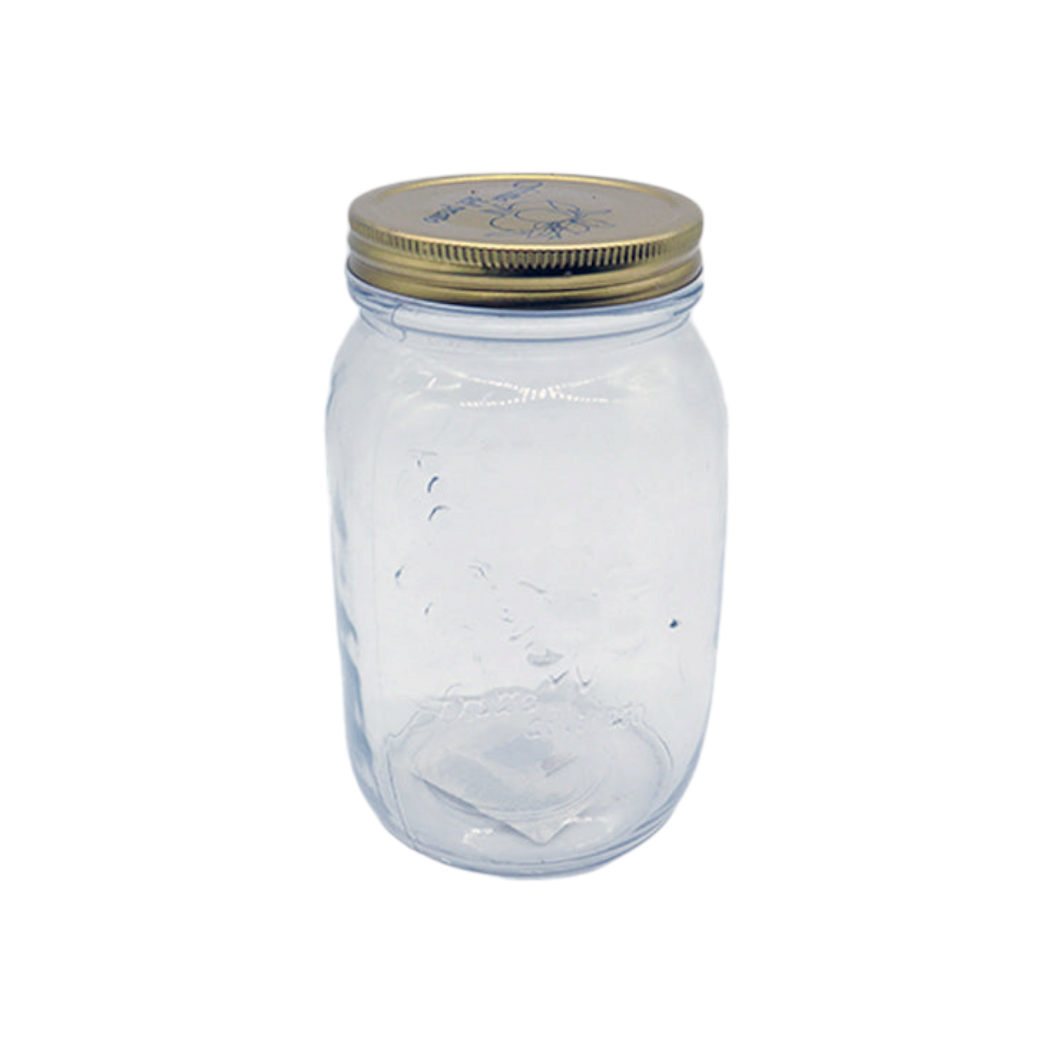 Glass Storage Jar Embossed 10x17cm 950ml