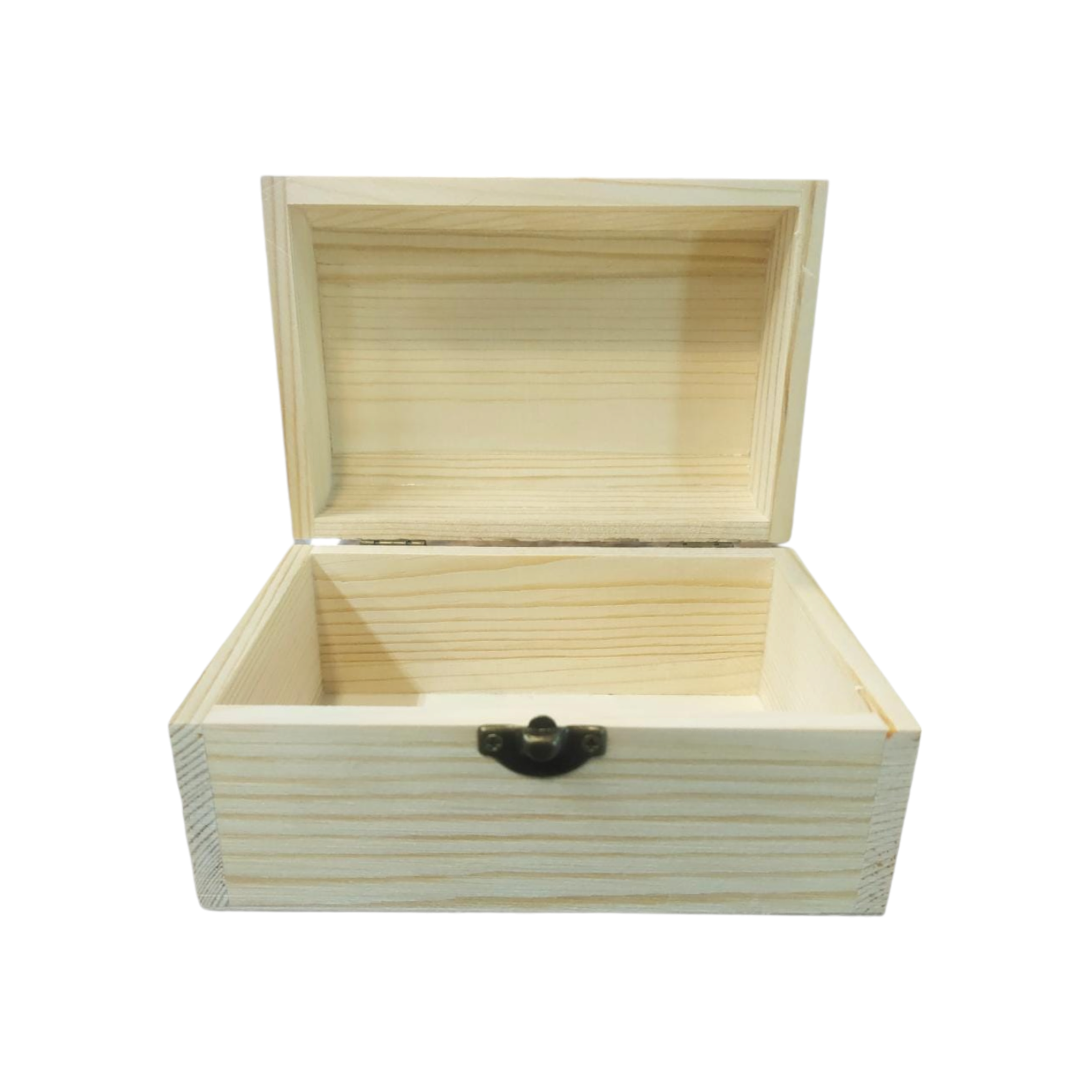 Wooden Gift Box Rectangle with Clip Lid 15x9.5x8cm