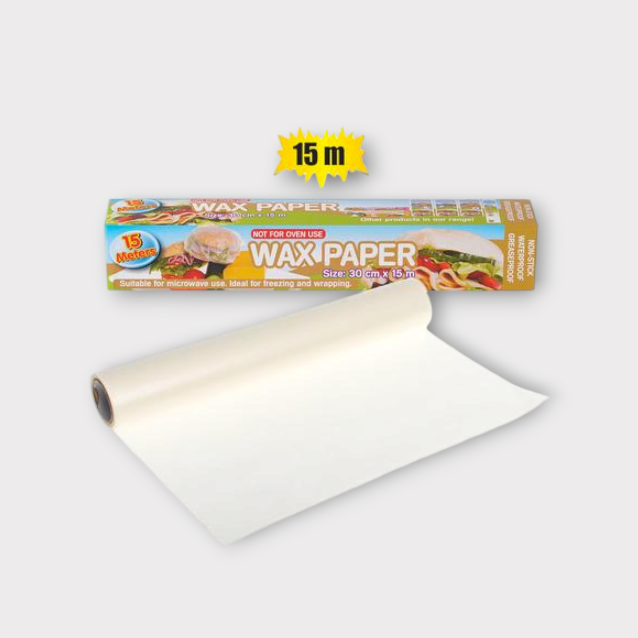 Disposable Wax Paper Roll 30cmx15cm