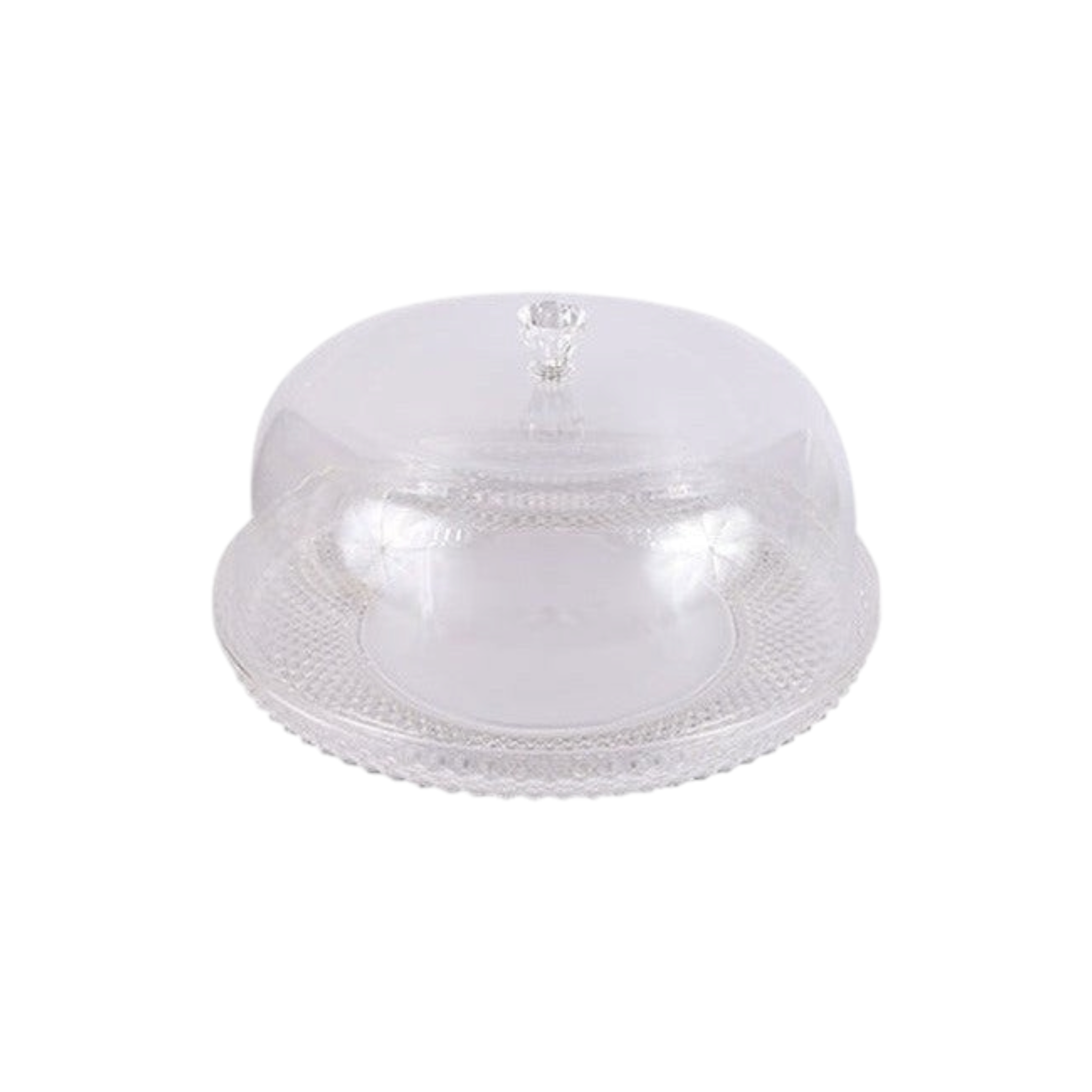 EH Acrylic Patisserie Cake Server Plate with Dome 33x15cm