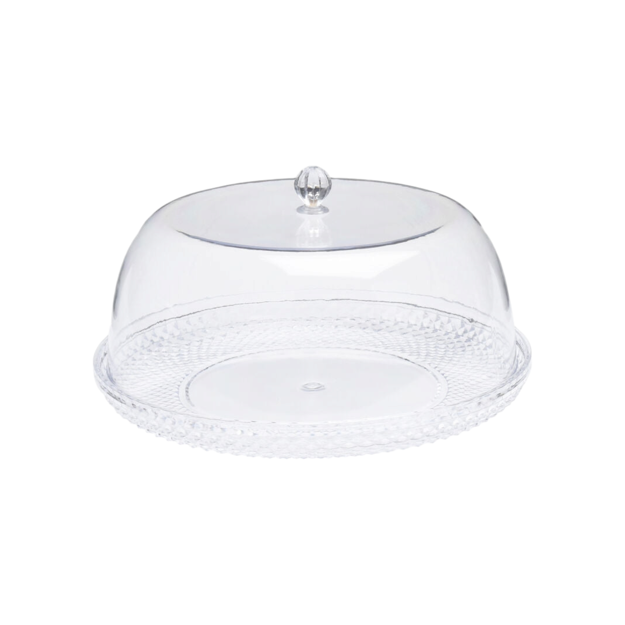 EH Acrylic Patisserie Cake Server Plate with Dome 33x15cm