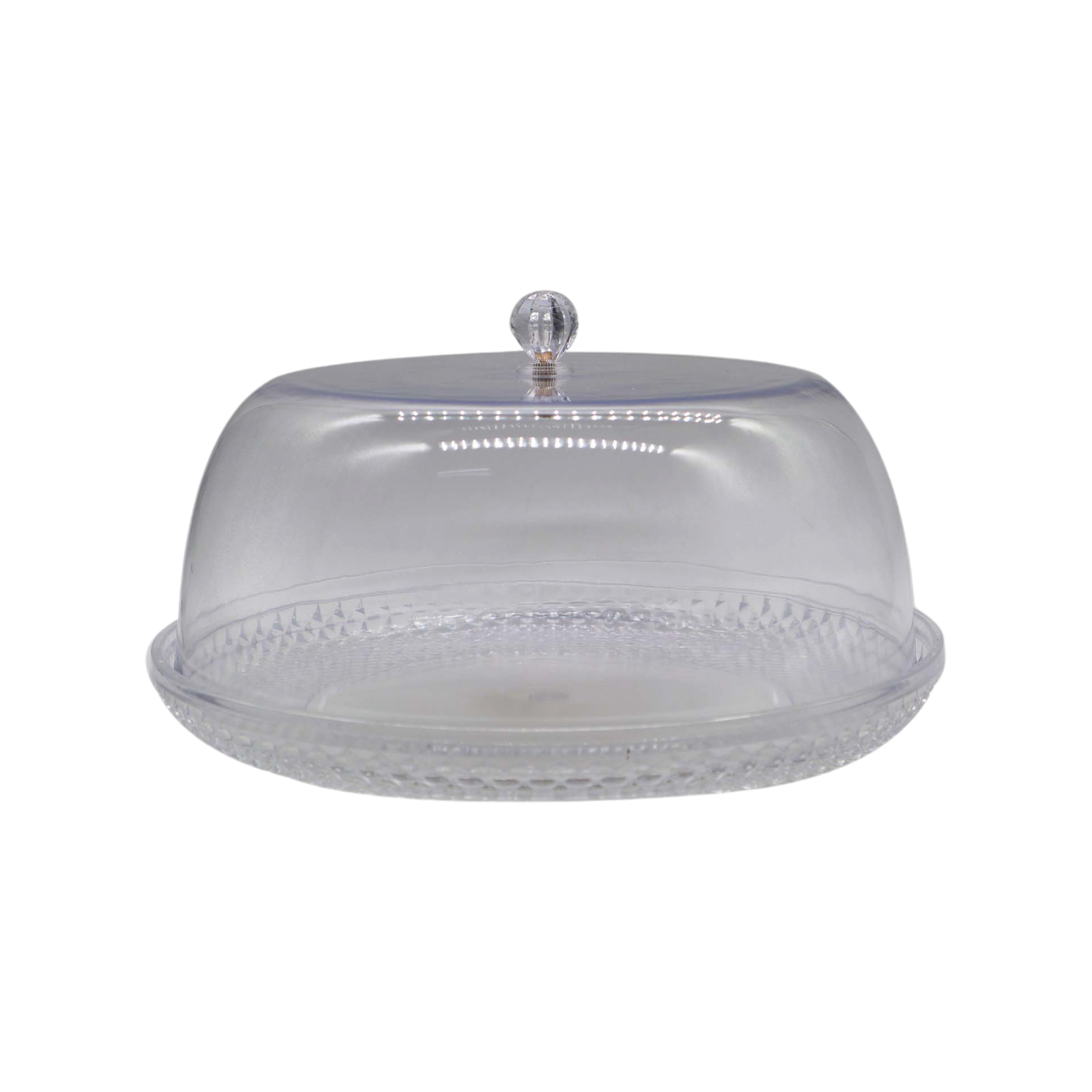 EH Acrylic Patisserie Cake Server Plate with Dome 33x15cm