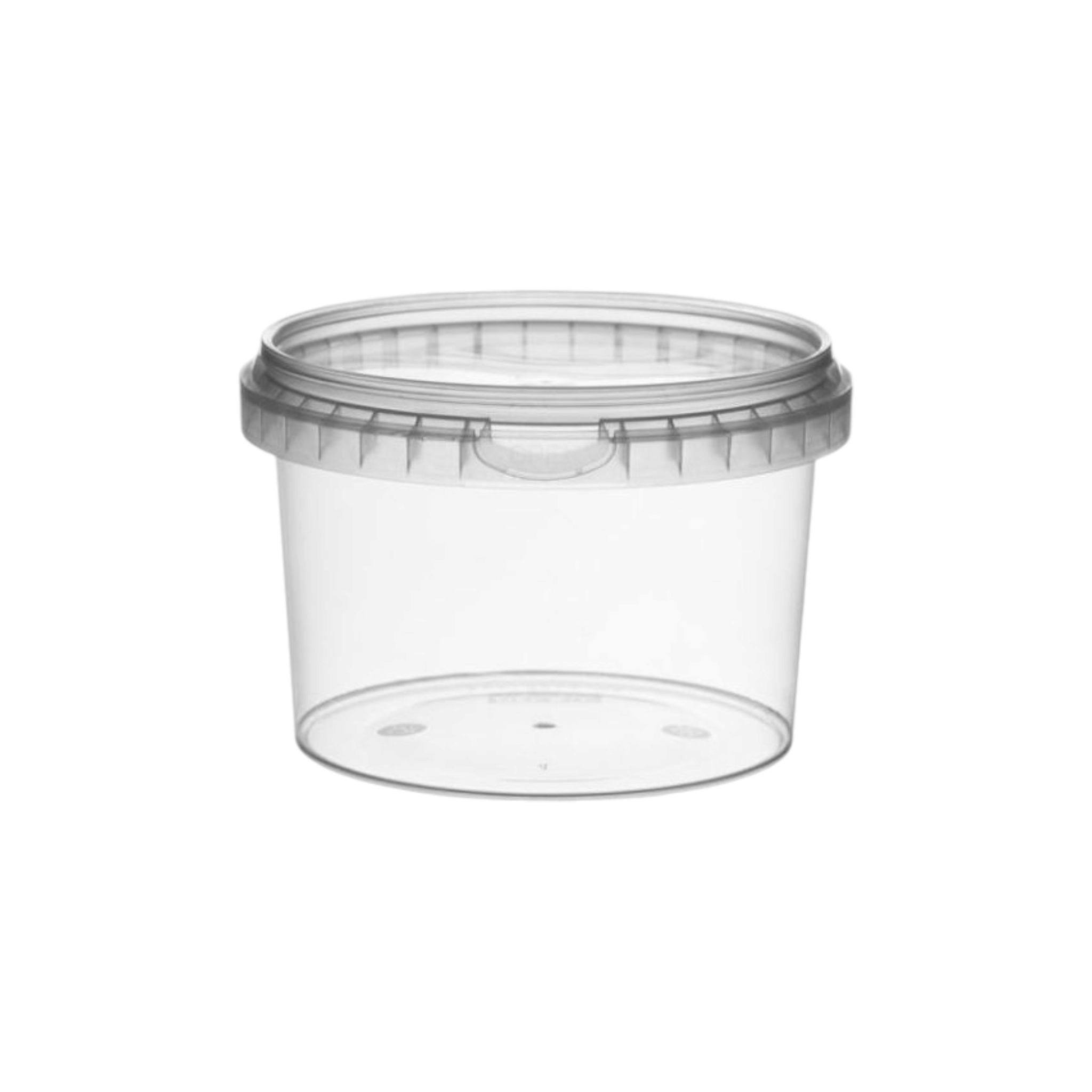 500ml PET Plastic Tub Tamper Proof with Clear Lid 10pack