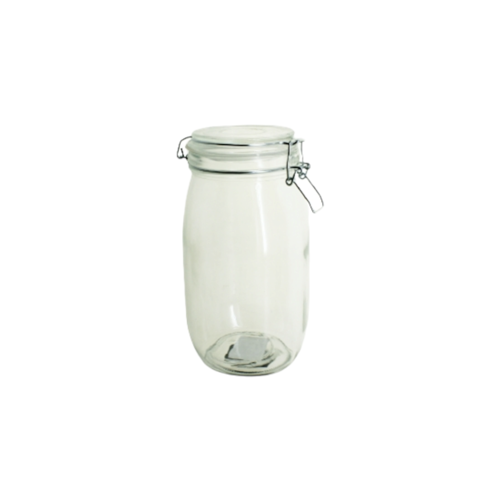 Glass Storage Cansiter Jar Round with Hermetical Seal Clip-Top 1500ml
