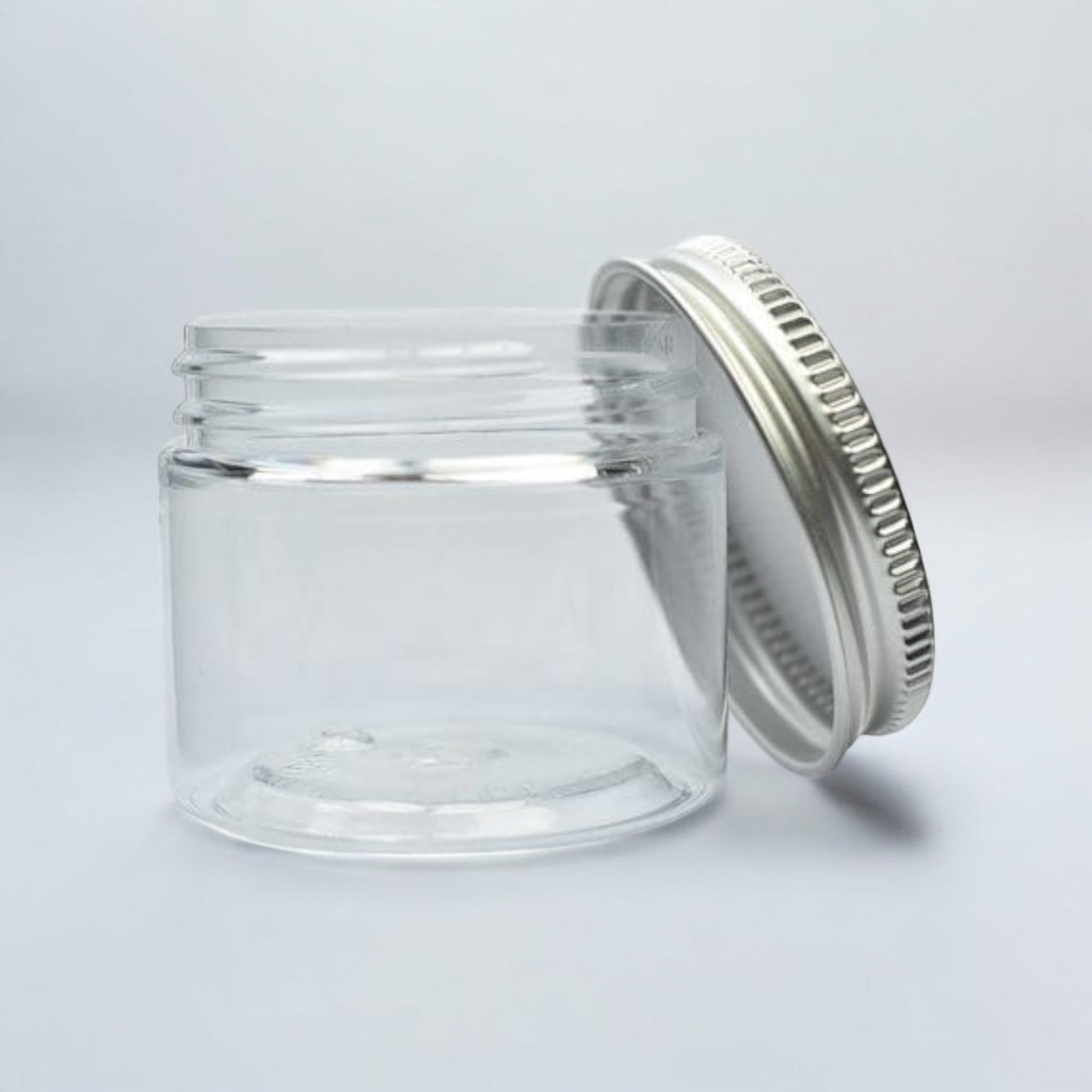 50ml Acrylic Cosmetic Jar with Silver Lid