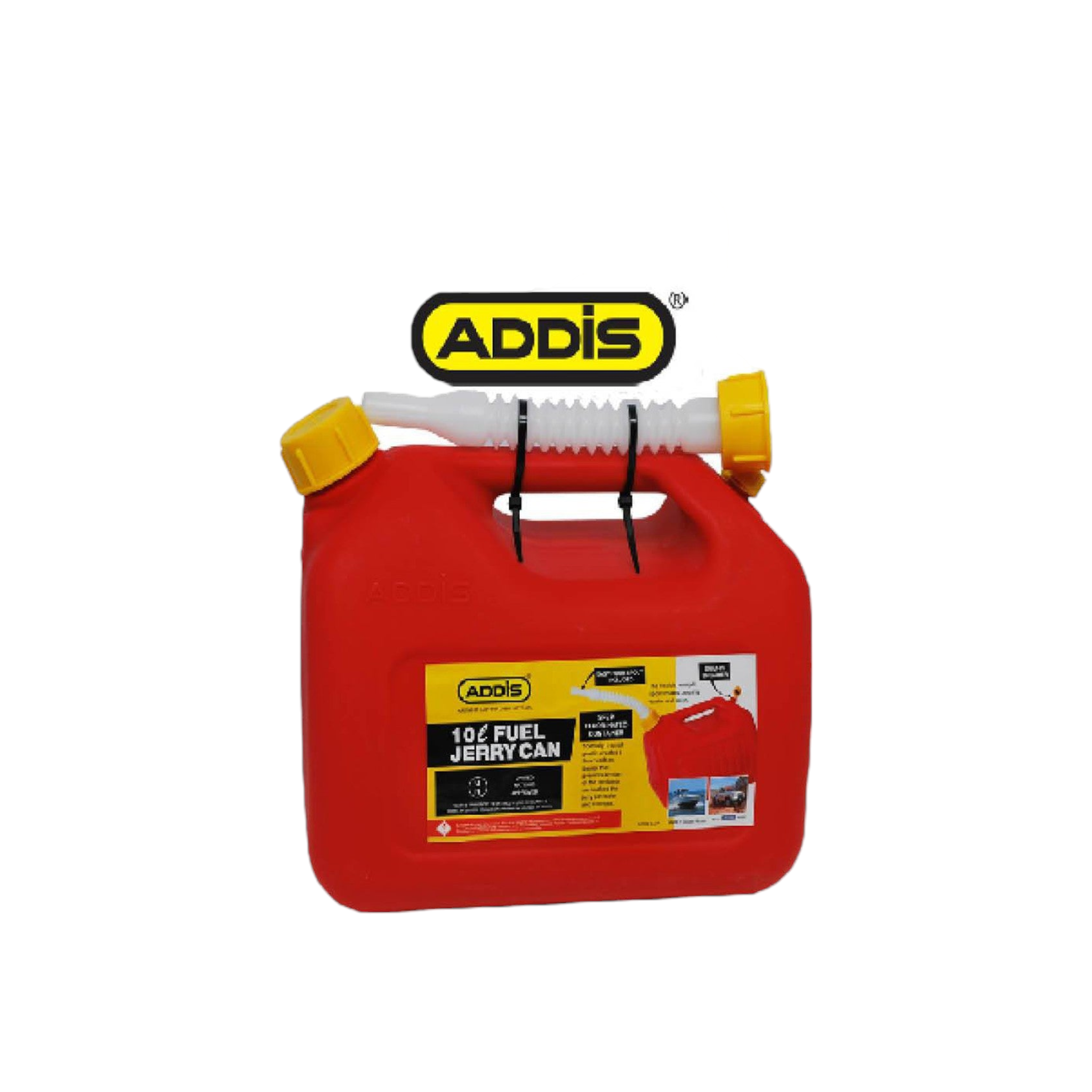 Addis 10L Fuel Jerry Can Plastic 7427RD