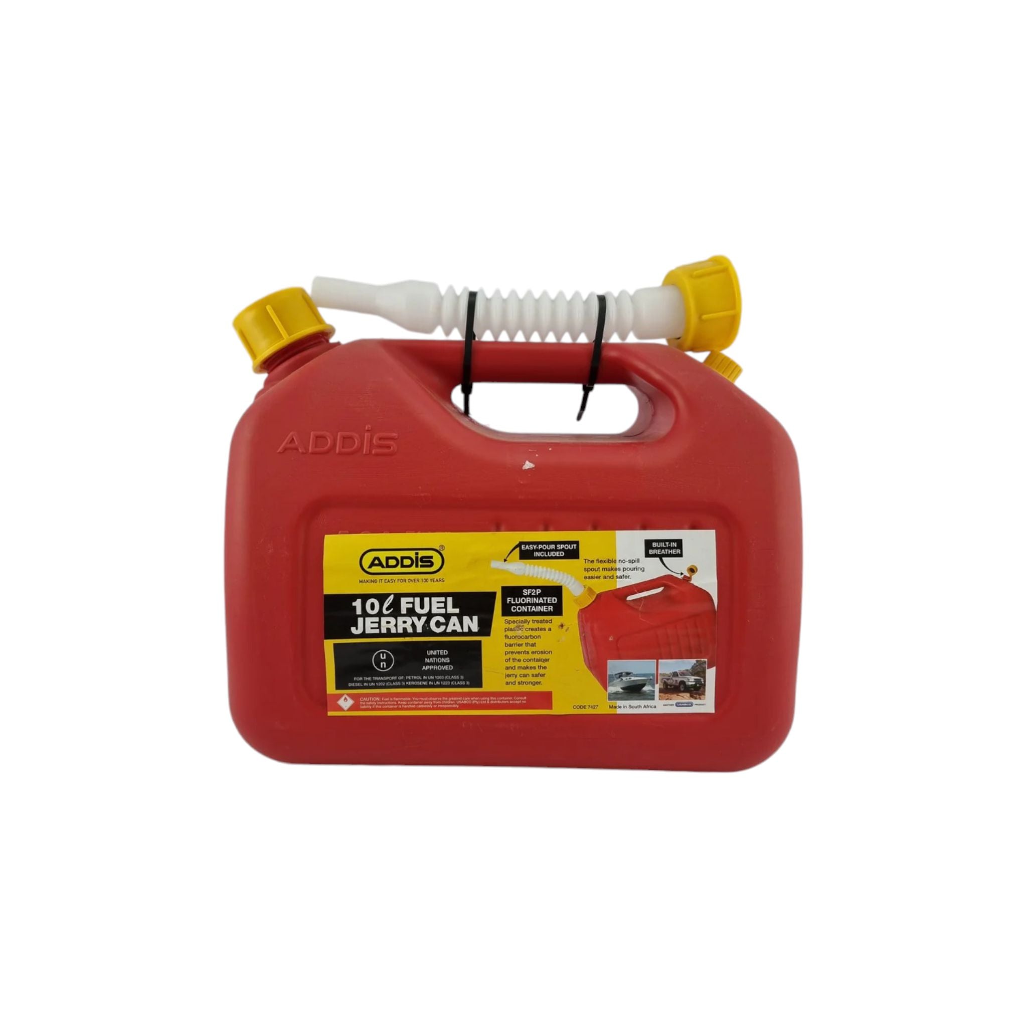 Addis 10L Fuel Jerry Can Plastic 7427RD