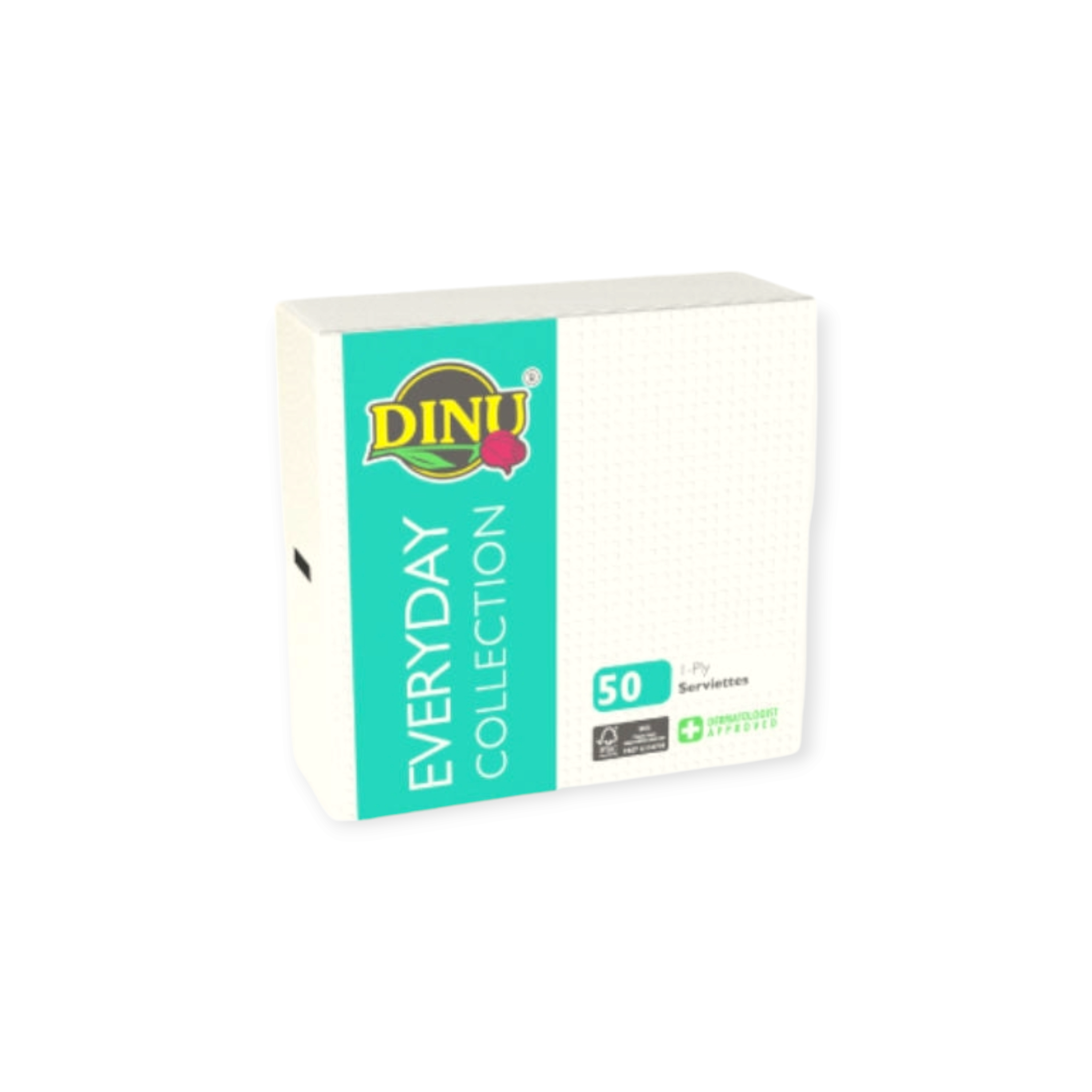 Dinu Serviettes White 1ply 50pack - Party Pack Everyday Collection