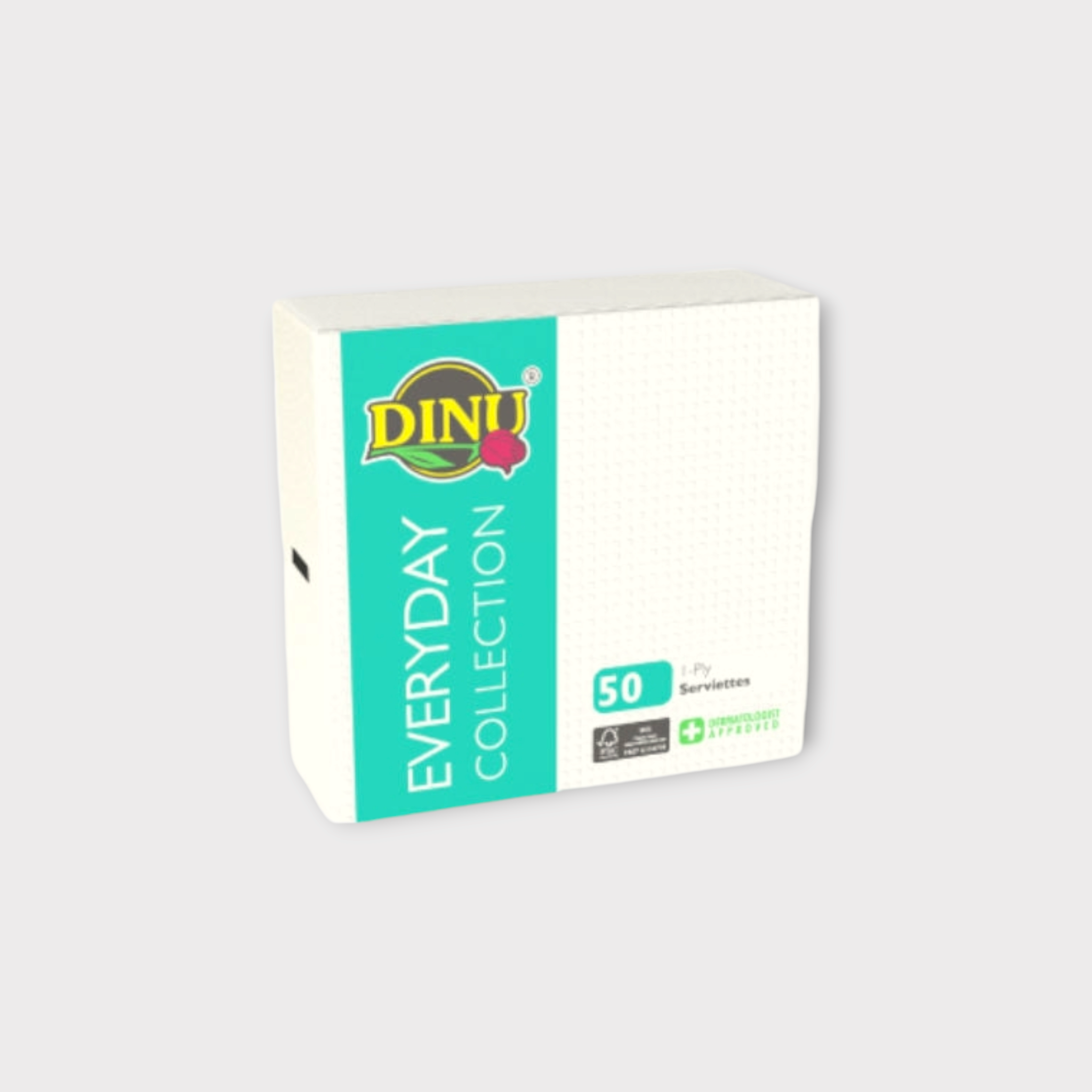 Dinu Serviettes White 1ply 50pack - Party Pack Everyday Collection