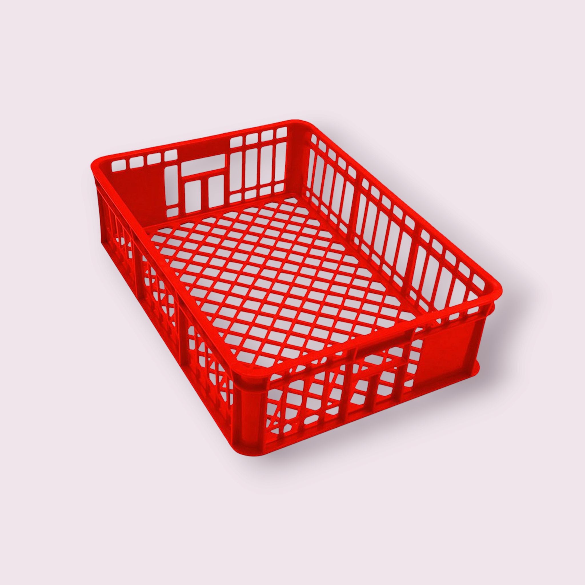 Chicken Freezer Crate Tray Plastic Red 640x458x165