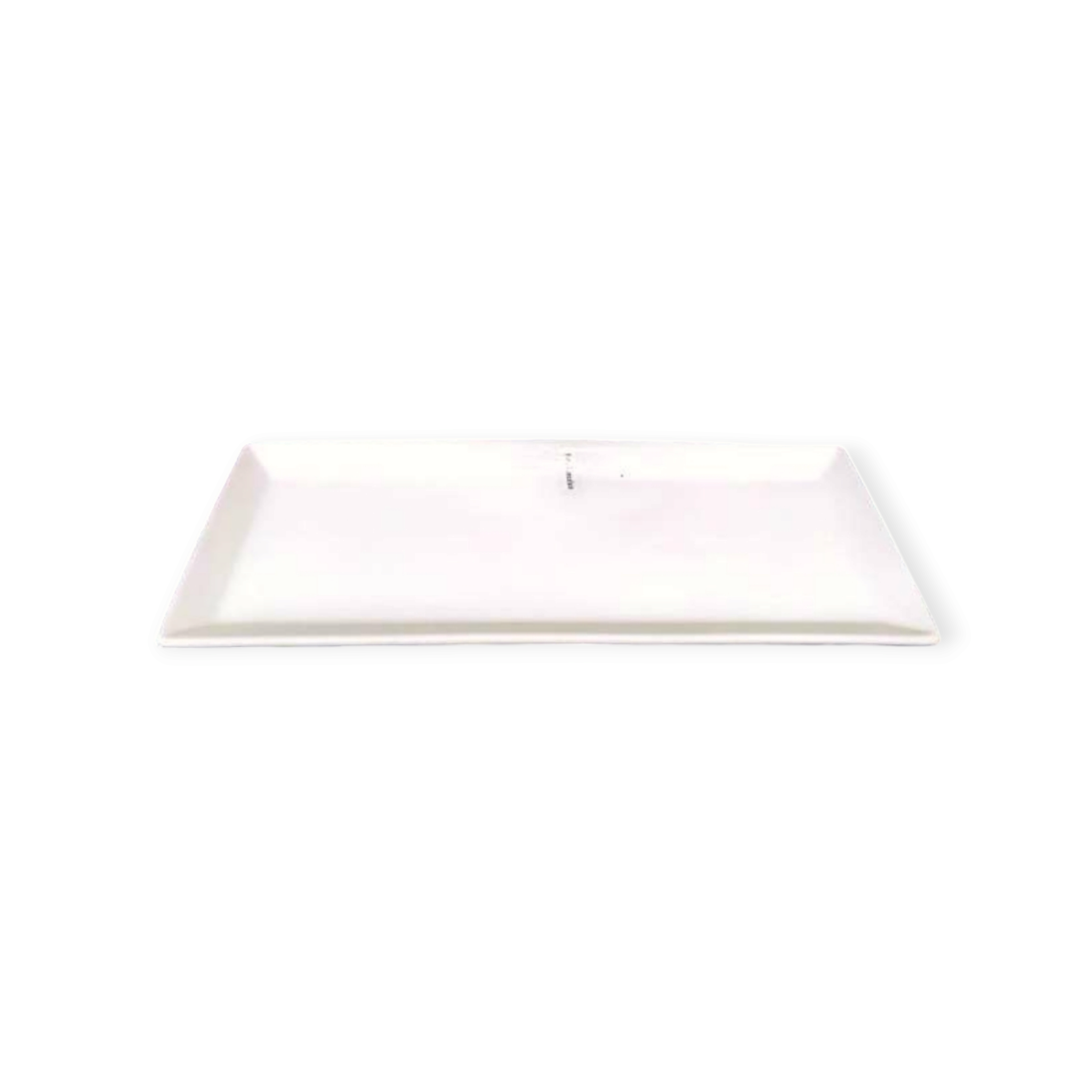 Ceramic Dinner Plate Rectangular White 15.25Inch