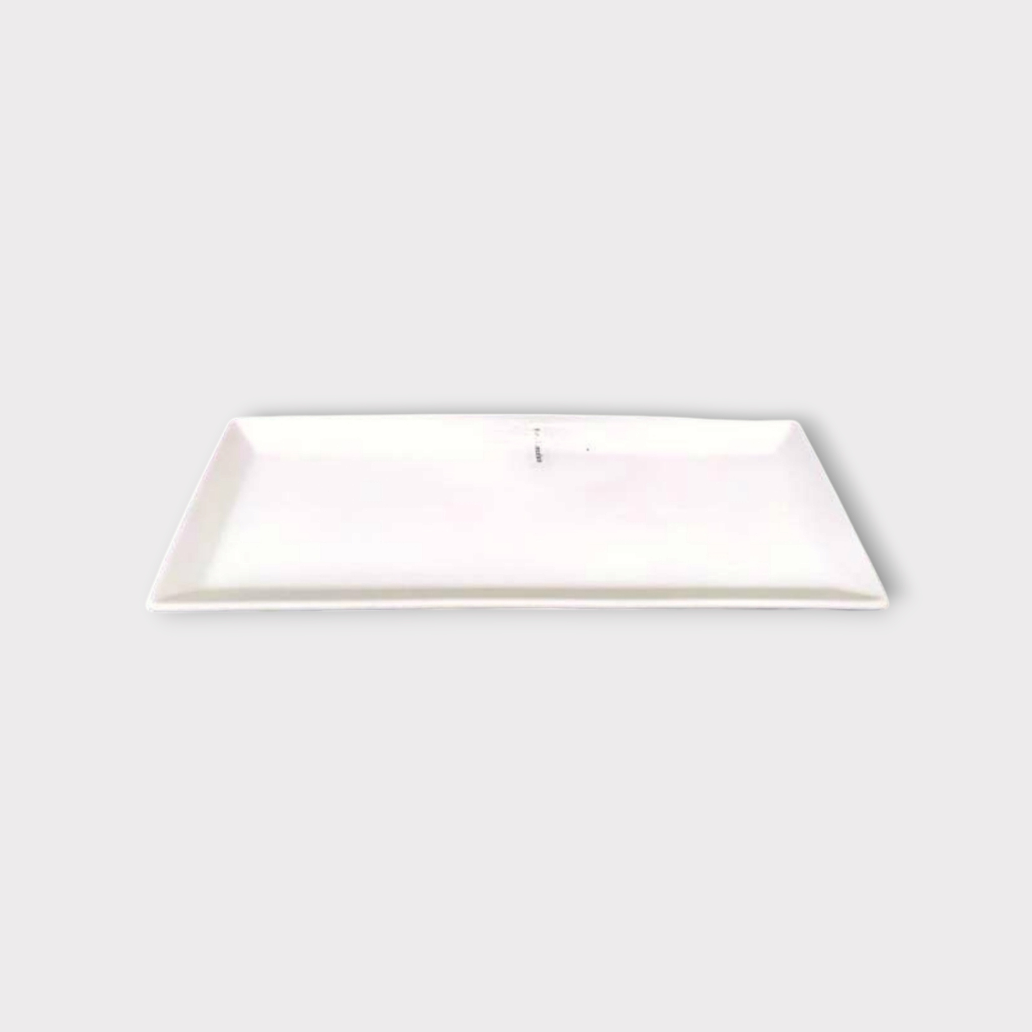 Ceramic Dinner Plate Rectangular White 15.25Inch